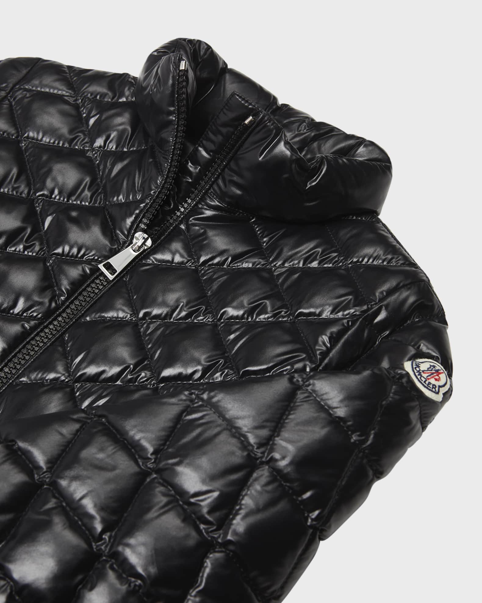 Moncler Girl s Barvie Diamond Quilted Jacket Black