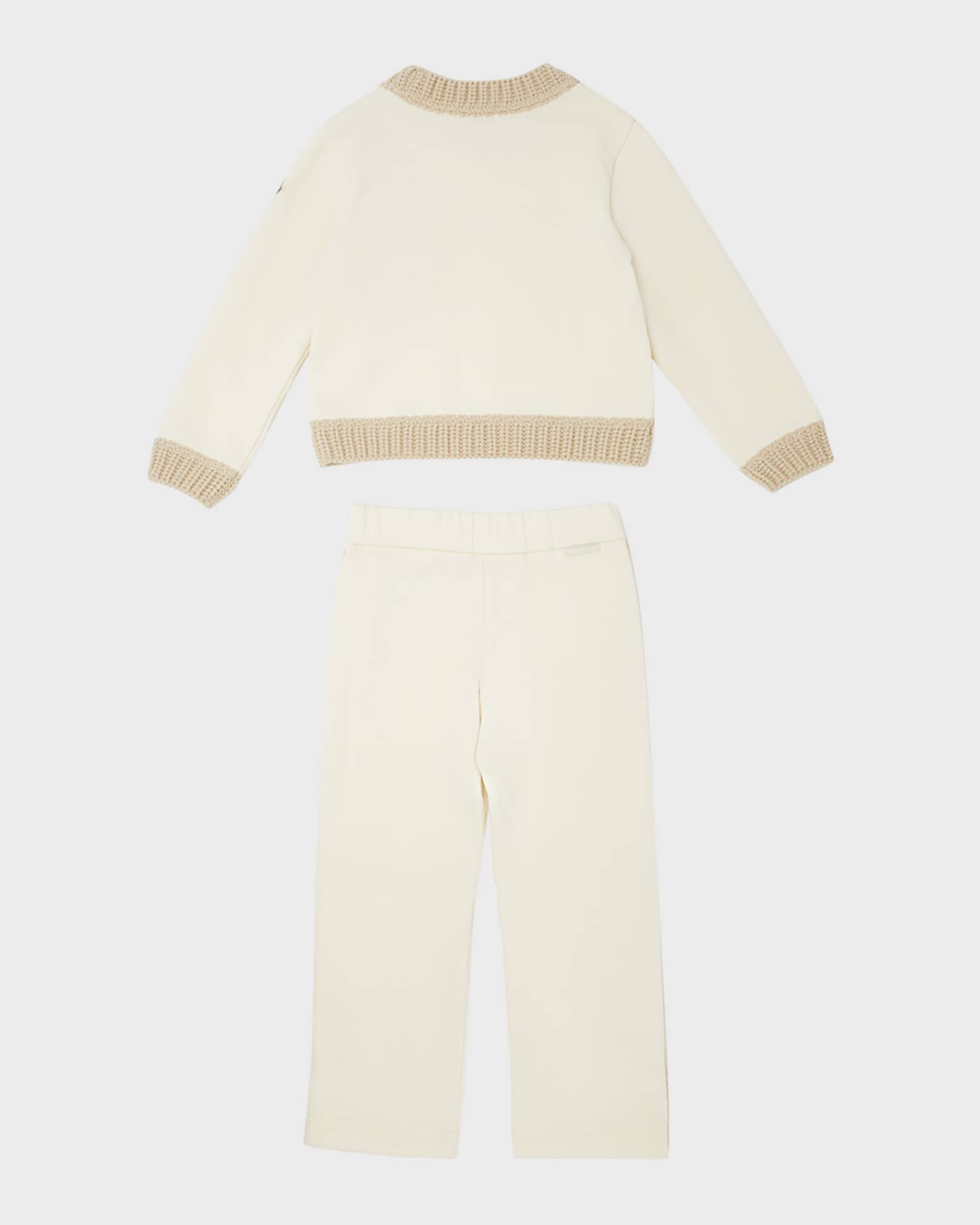 Girl's Embroidered Logo-Print Knit Trim Set 1