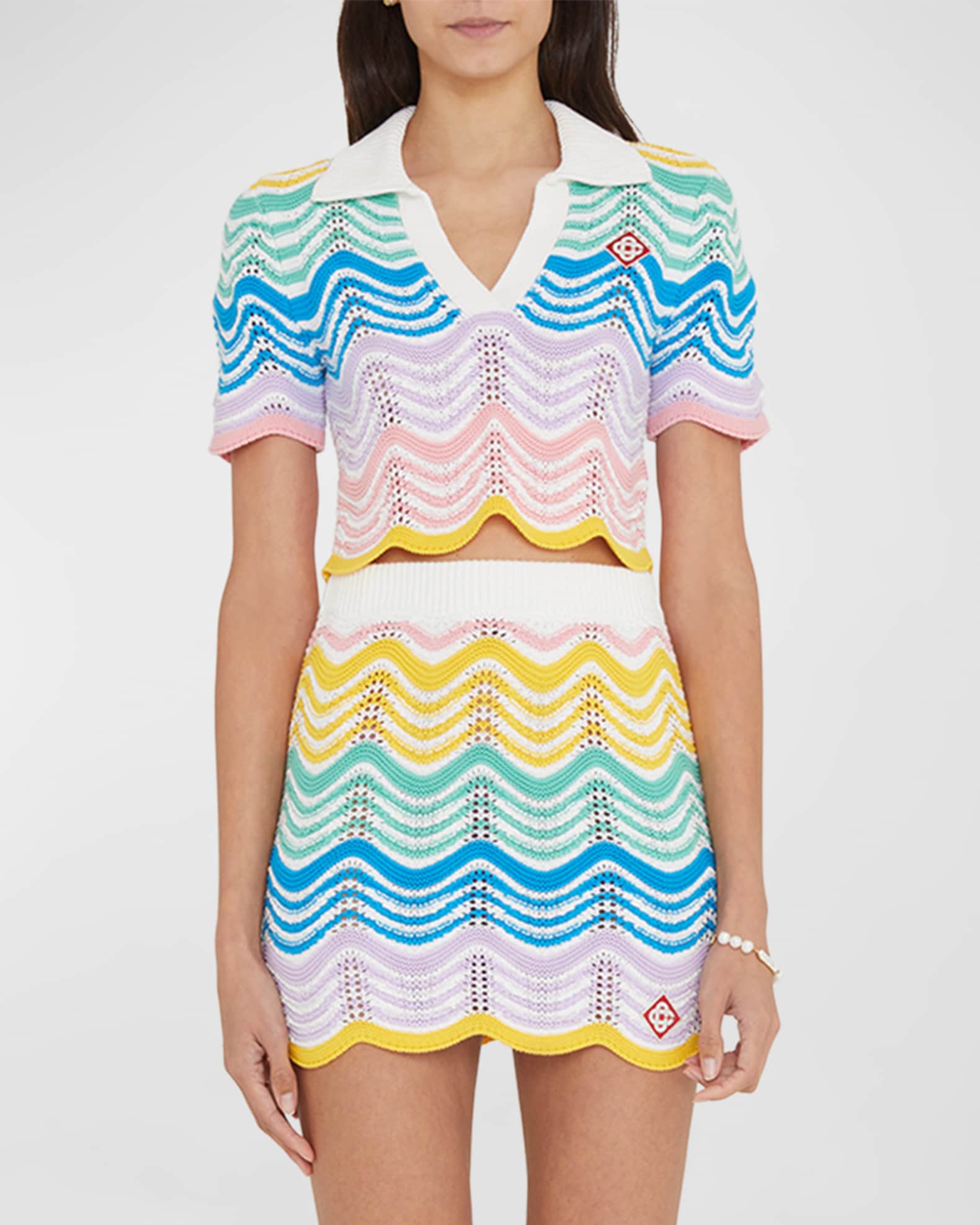 Pleats Cache-coeur Knit tops – L'AUBE BLANC