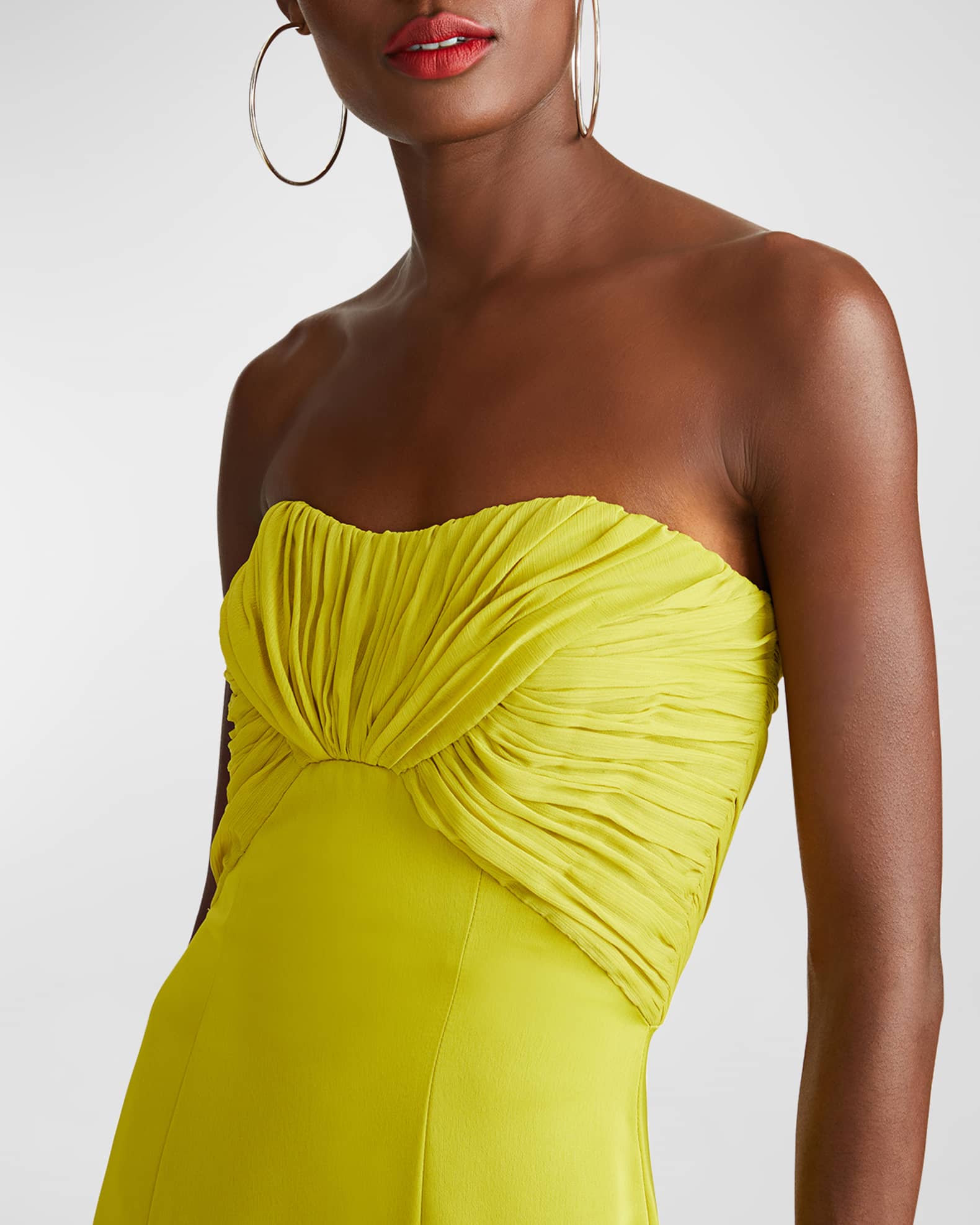 Halston yellow dress 2025