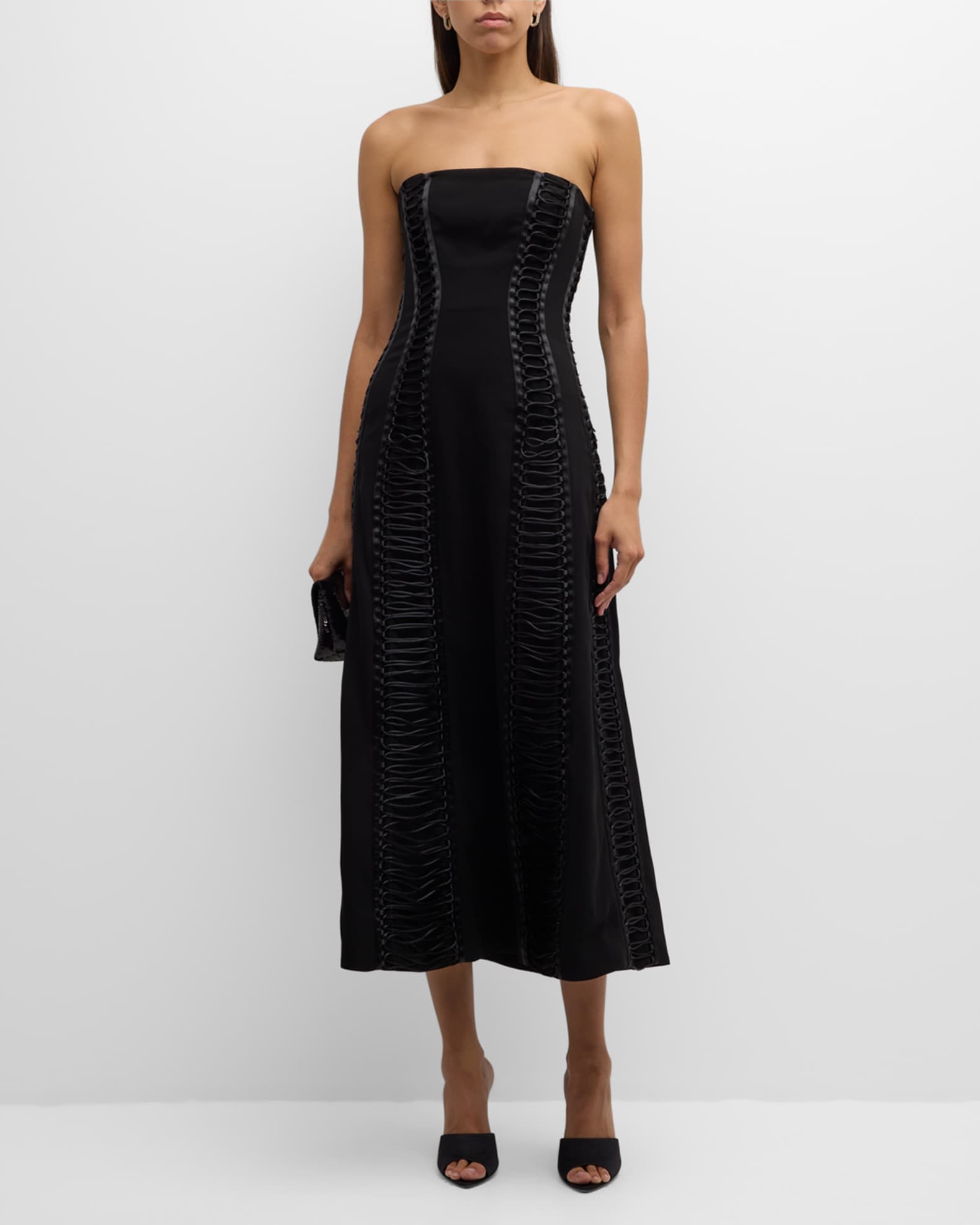 Jonathan simkhai strapless bustier midi dress 2025