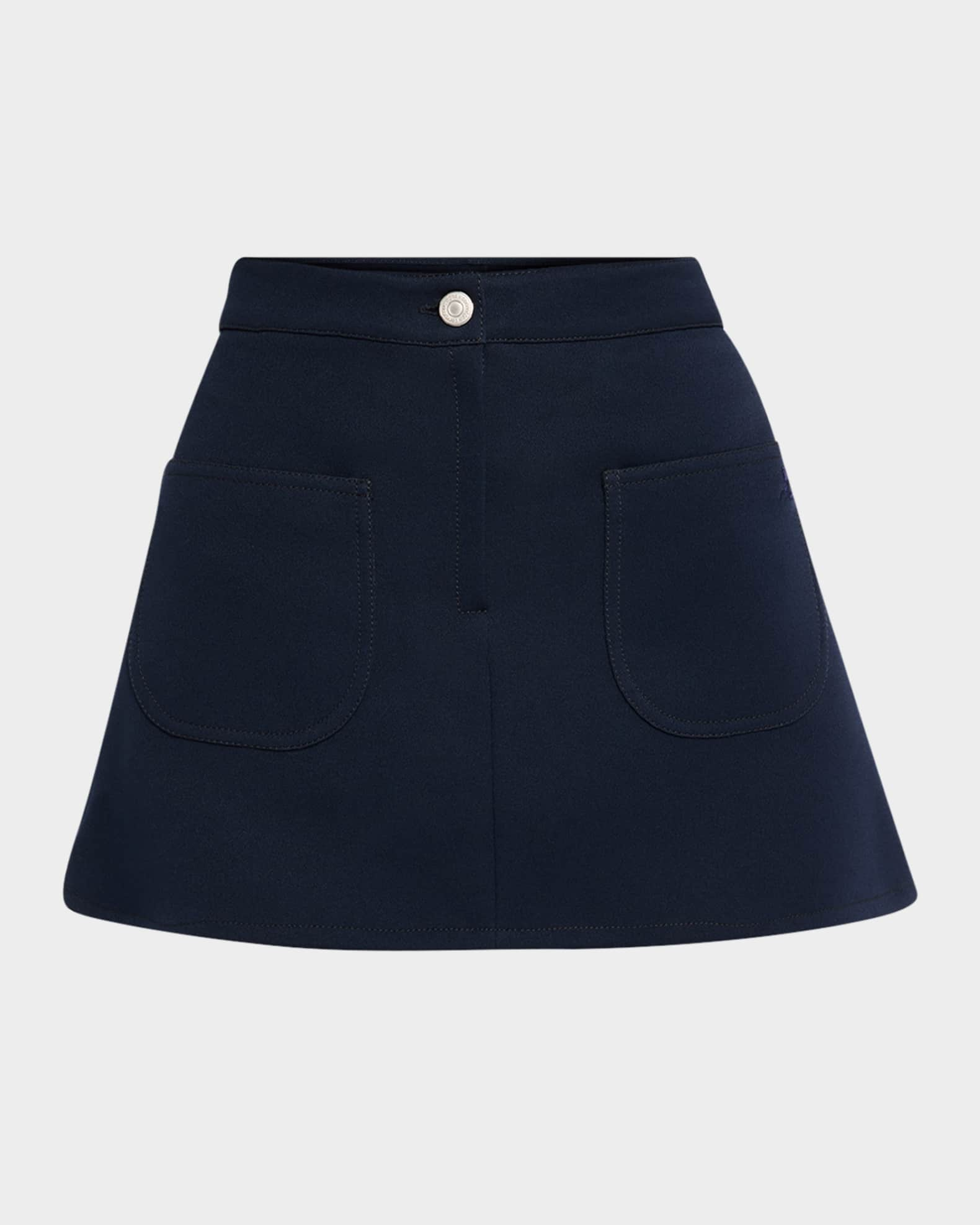 Courrèges Ellipse mini skirt - Black