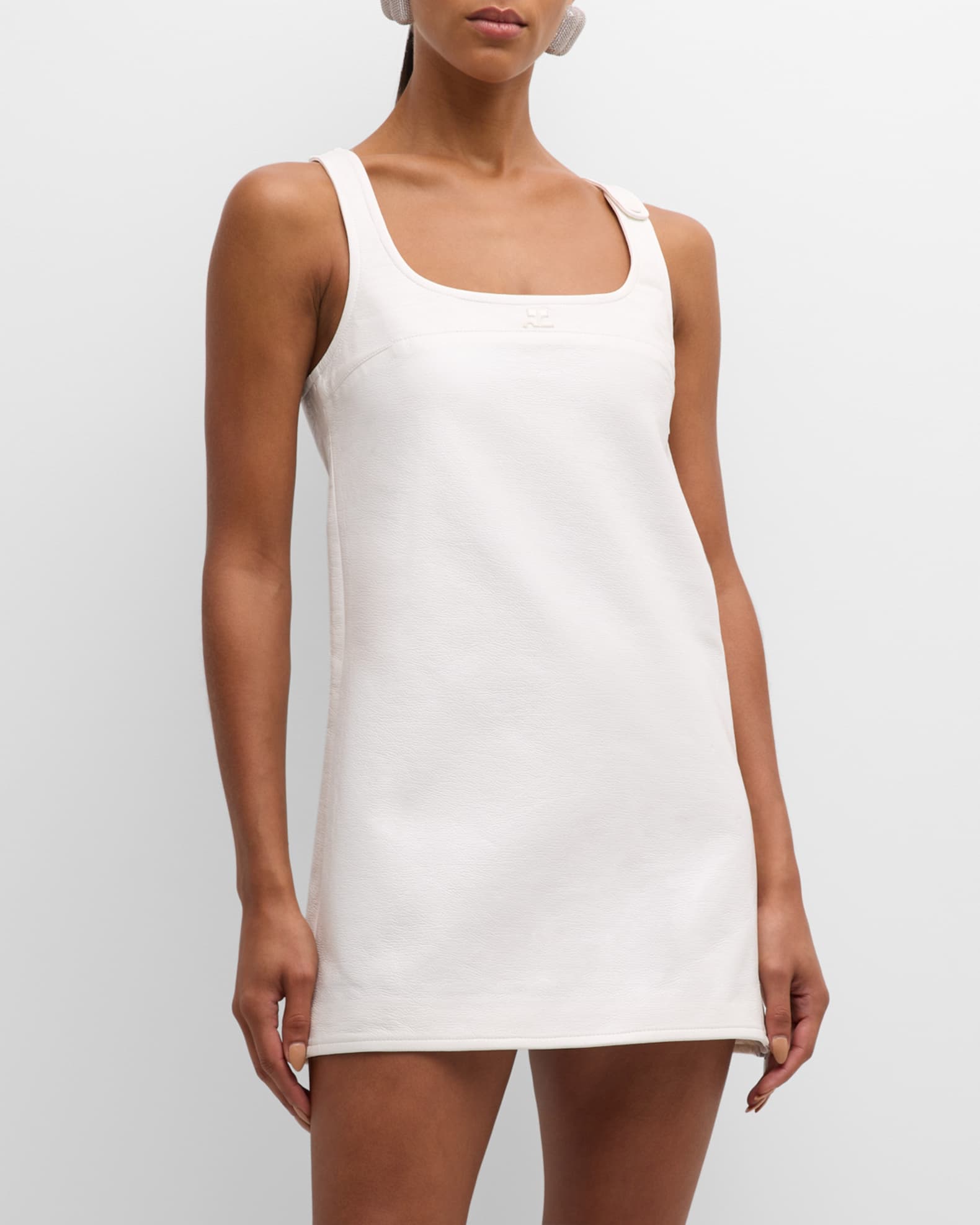 Courreges Re Edition A Line Vinyl Mini Dress Neiman Marcus