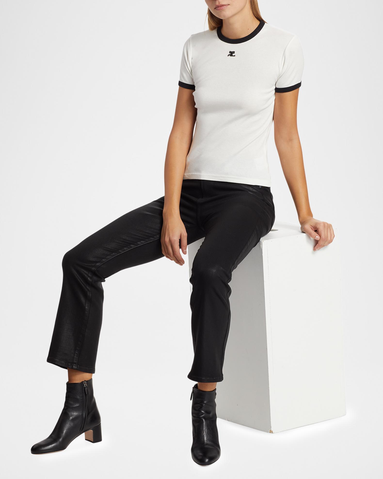 Courreges Signature Contrast T-Shirt | Neiman Marcus