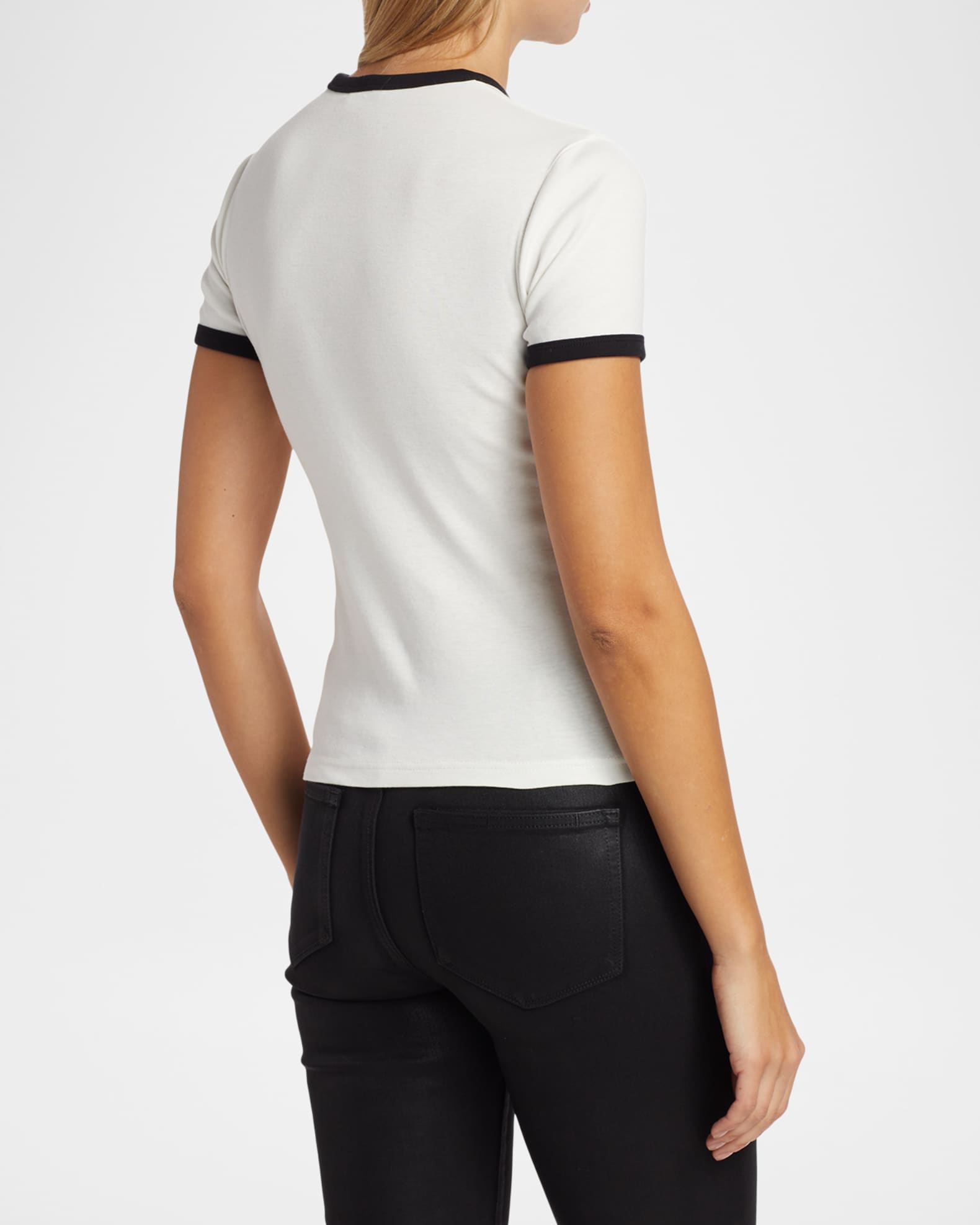 Courreges Signature Contrast T-Shirt | Neiman Marcus