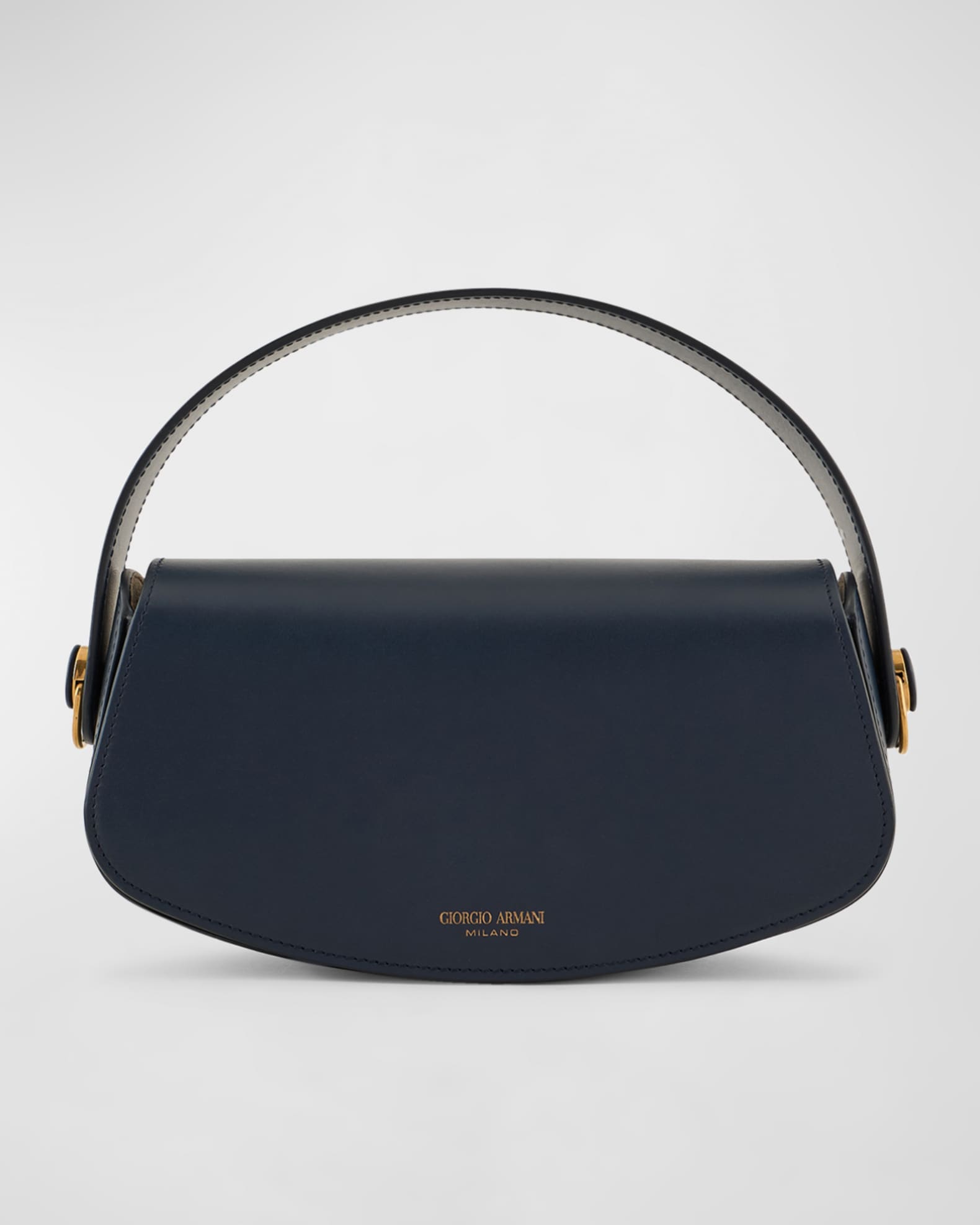 Flap Calfskin Top-Handle Bag 0
