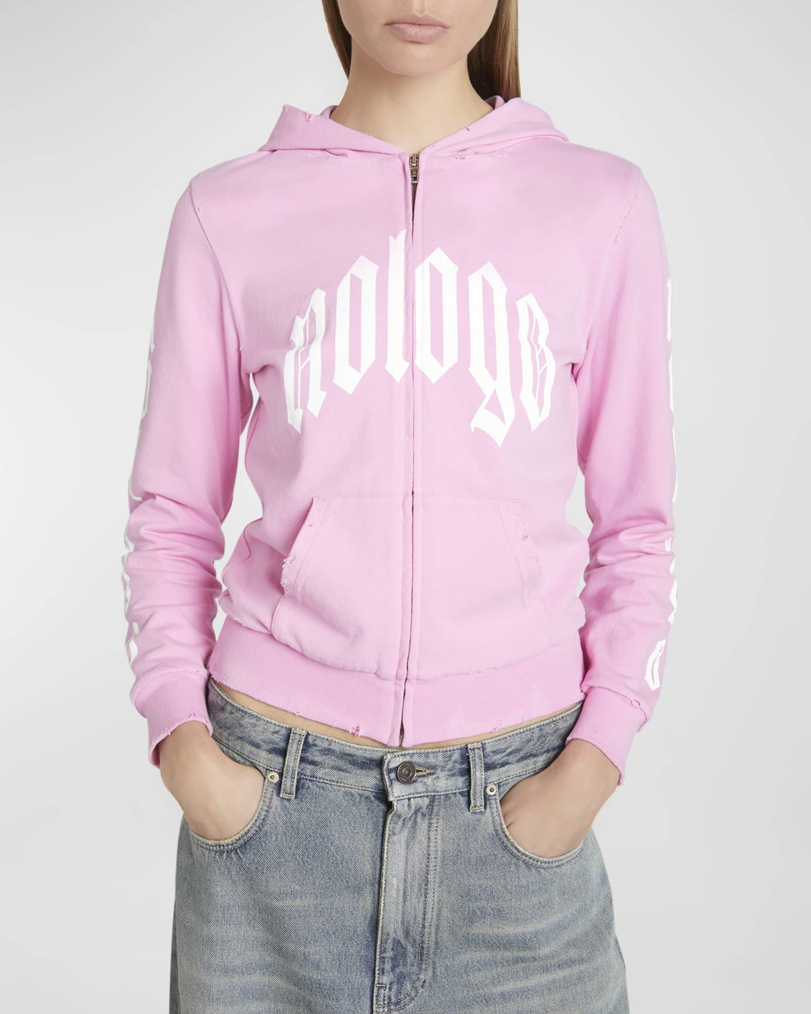 Nologo Zip Up Hoodie Small Fit