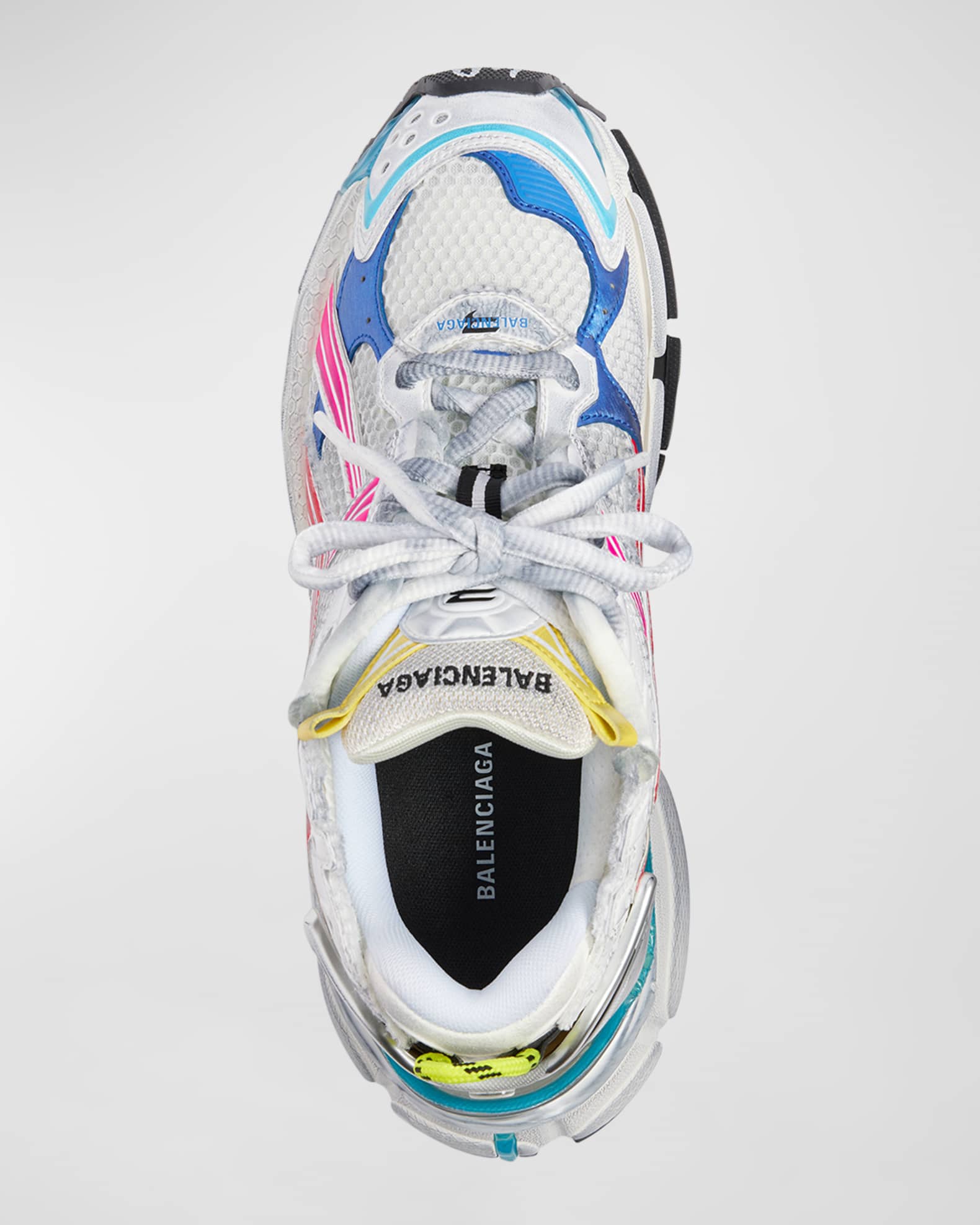 Balenciaga mixed media trainer sneaker top