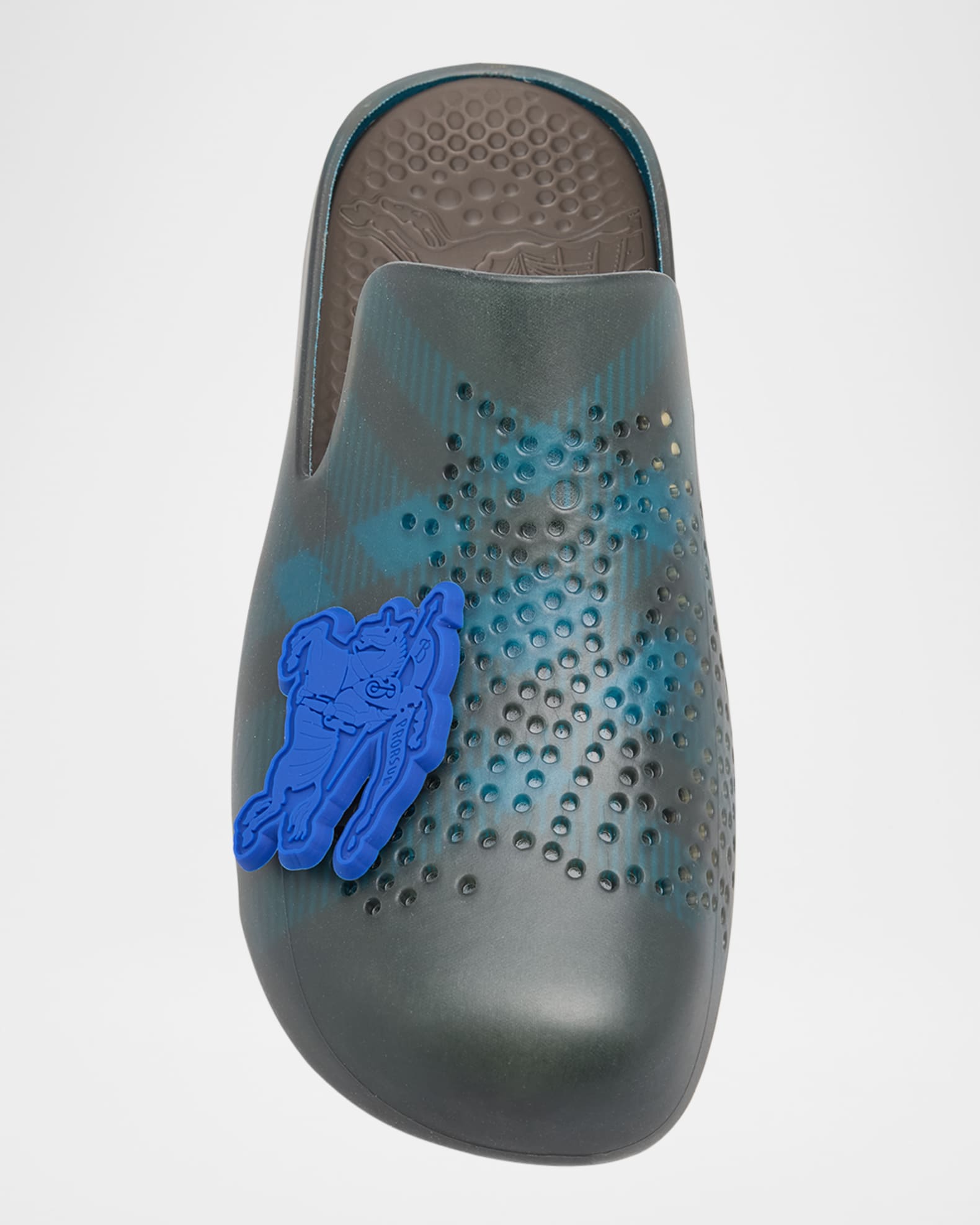 Burberry Men s Check Rubber Stingray Clogs Neiman Marcus