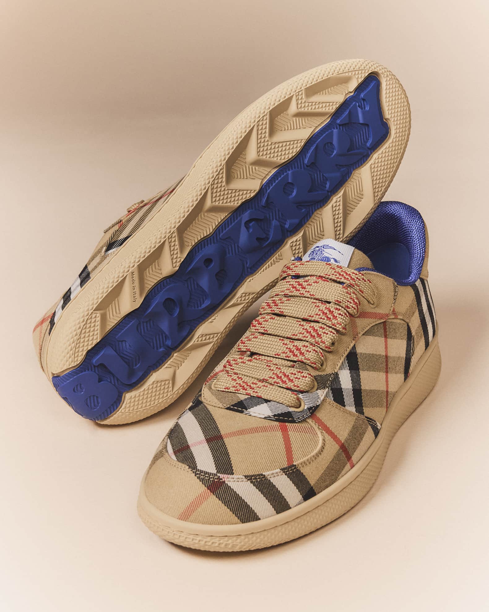 Men s Check Low Top Sneakers