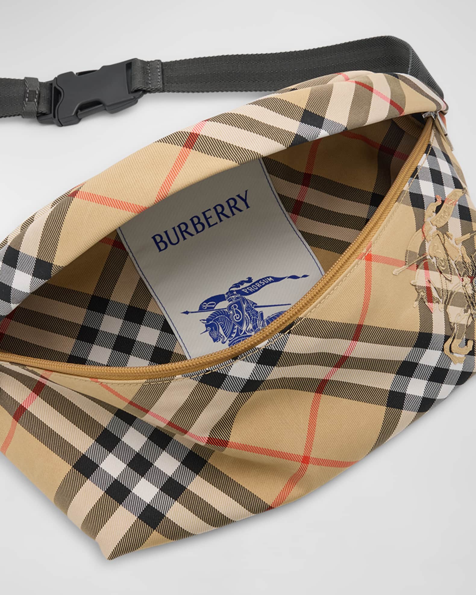 Burberry Men s Essential Check Belt Bag Neiman Marcus