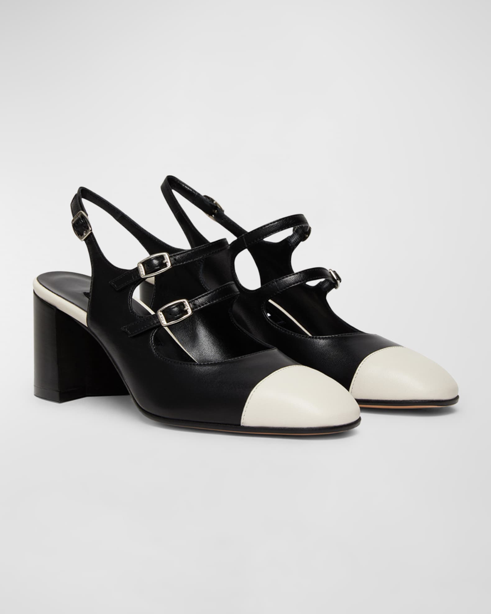 Papya Bicolor Mary Jane Slingback Pumps 1