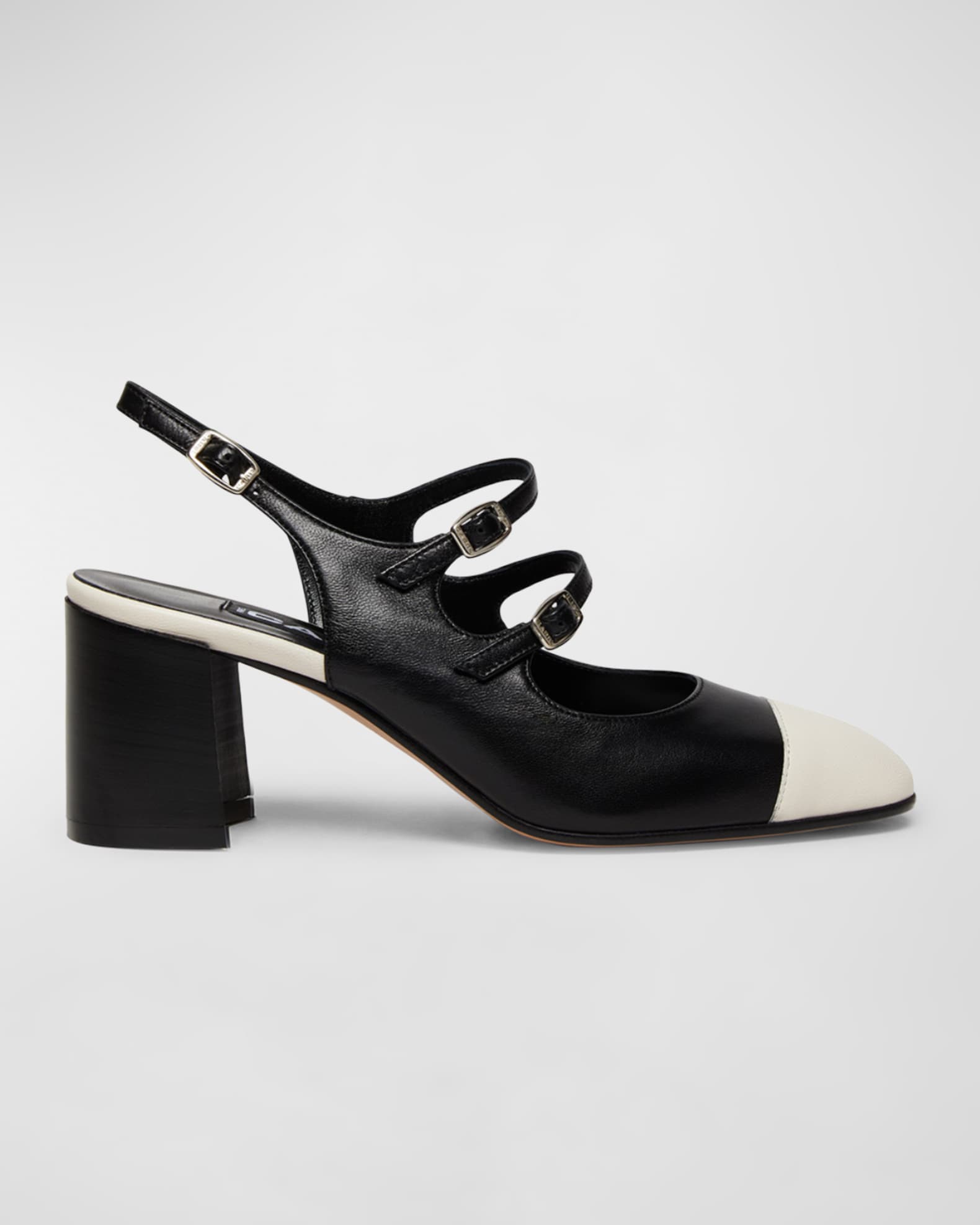 Papya Bicolor Mary Jane Slingback Pumps 0