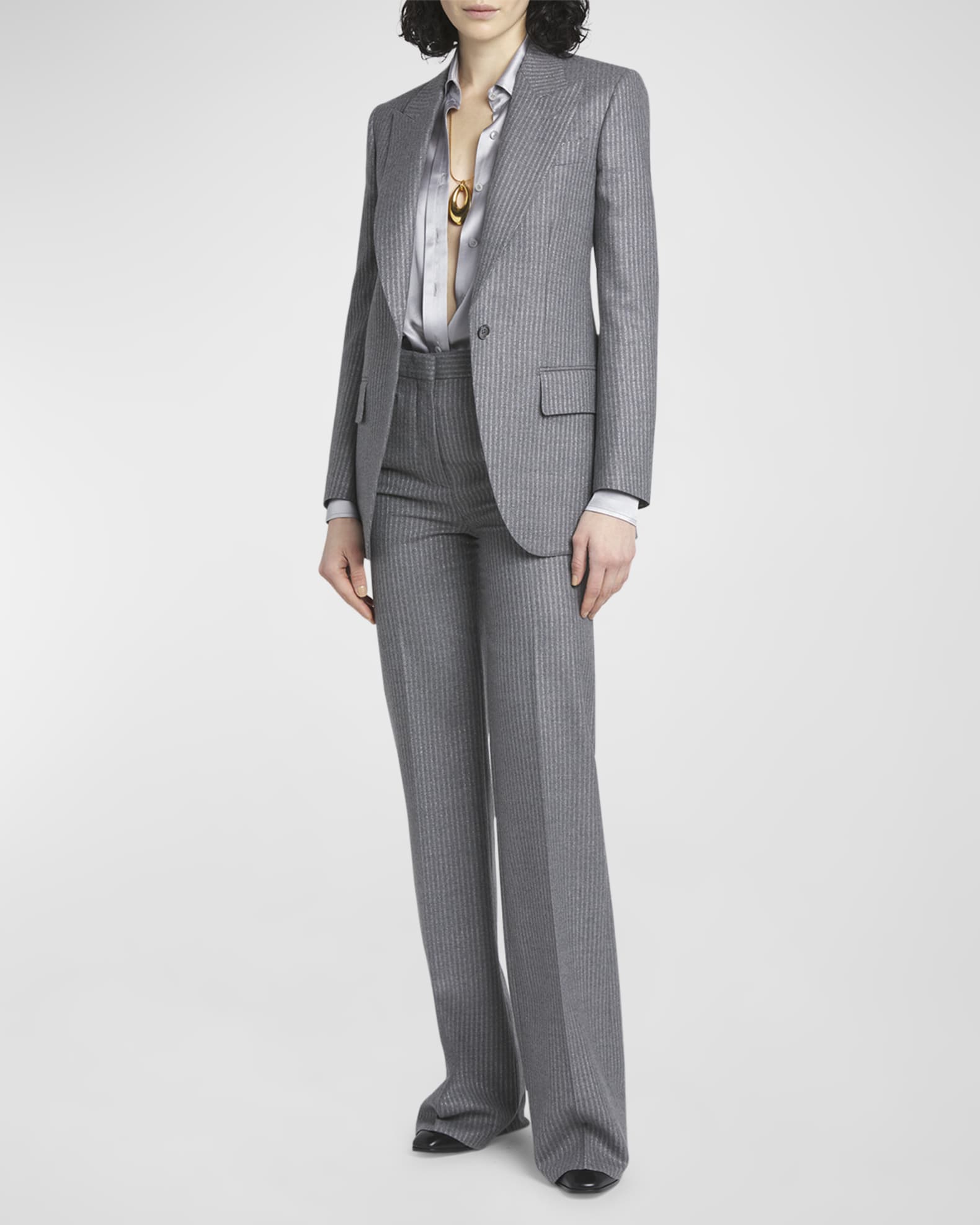 【送料&関税込】Tom Ford Single Breasted Wool Flannel Jacket TOM FORD Men's O Connor Sharkskin Single-Breasted Sport Coat