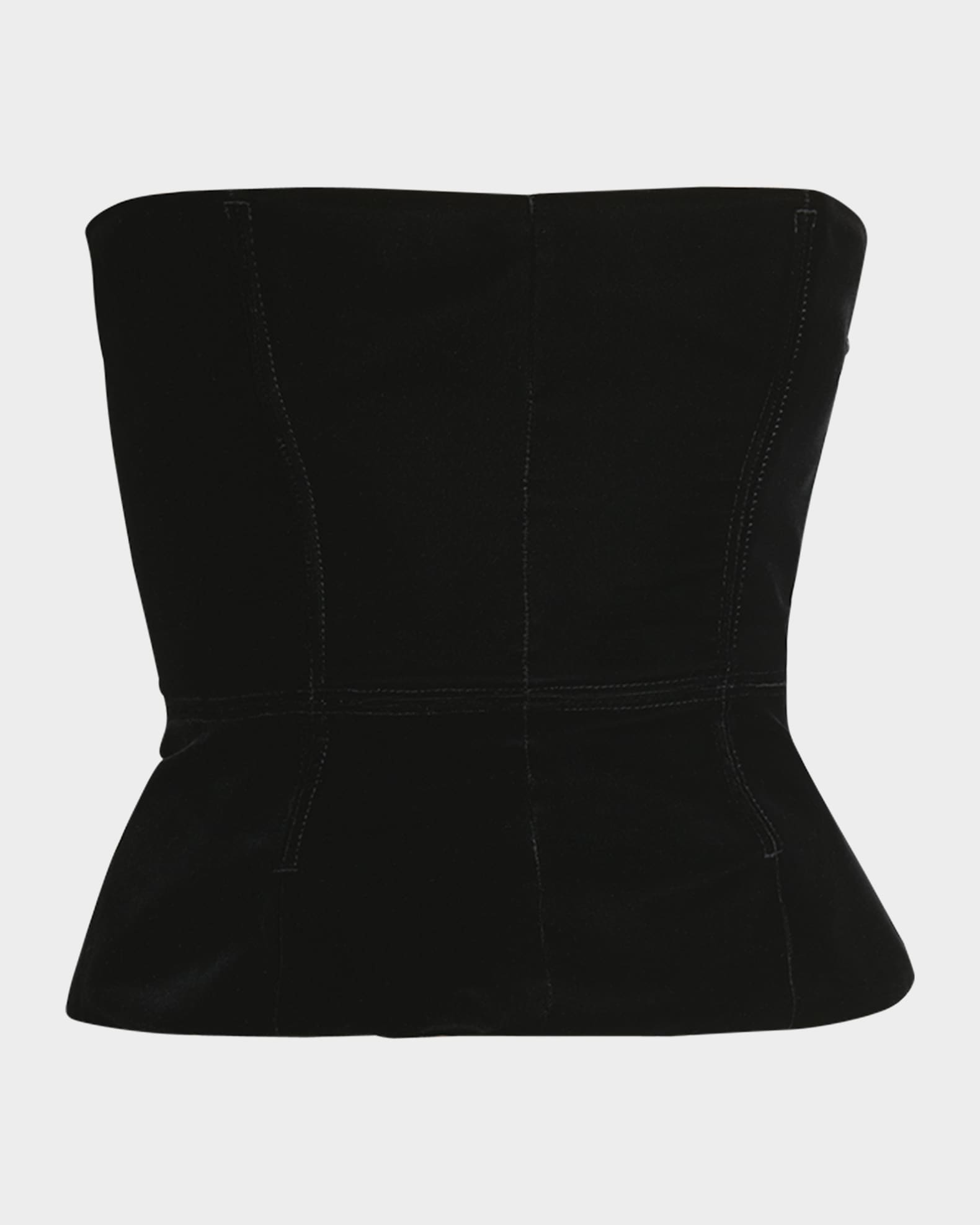 Viscose Velvet Strapless Corset 0