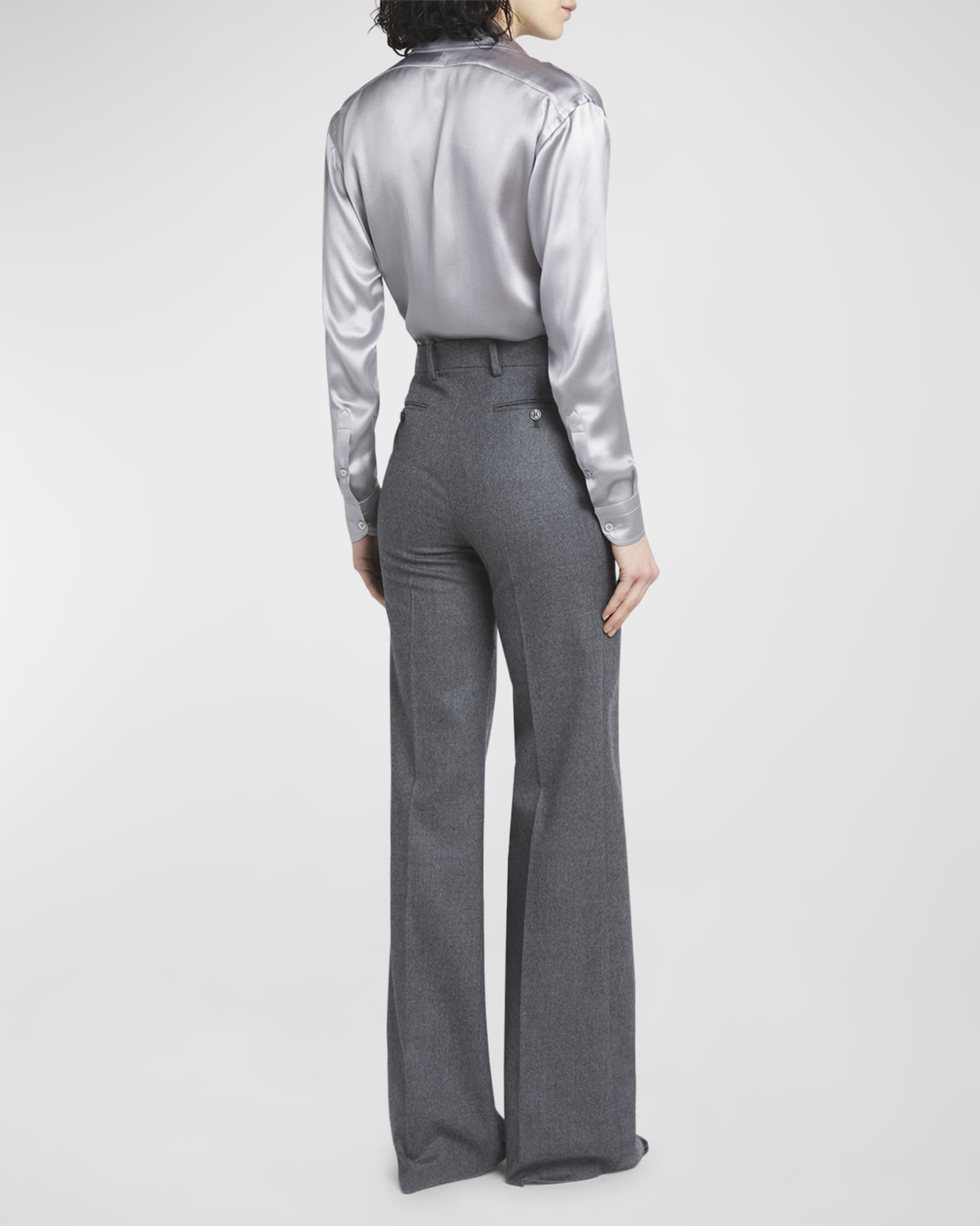 【タイムセール！】 Compact High-Rise FORD TOM Virgin Pants Bootcut Wool パンツ