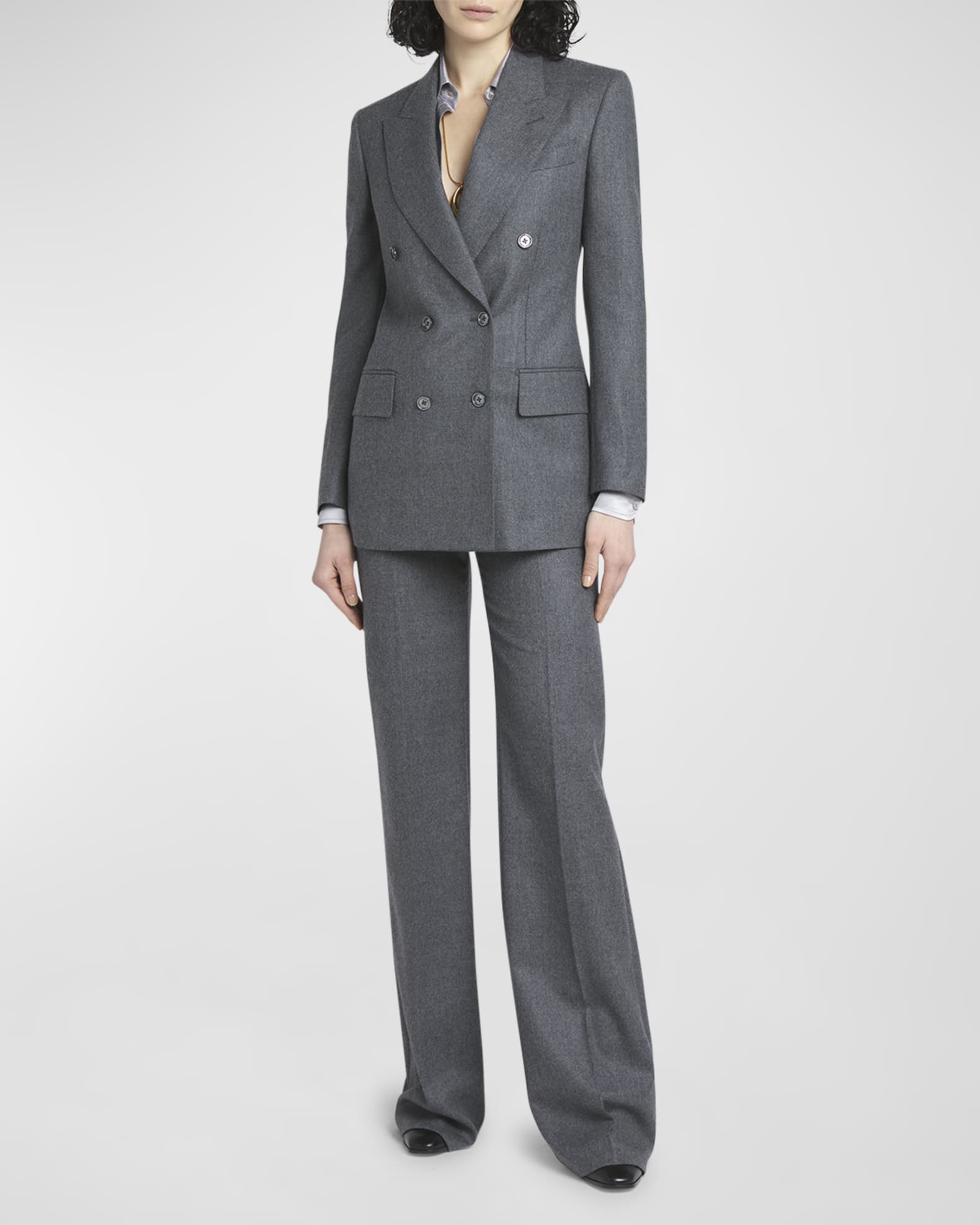 TOM FORD Compact Virgin Wool Double-Breasted Jacket | Neiman