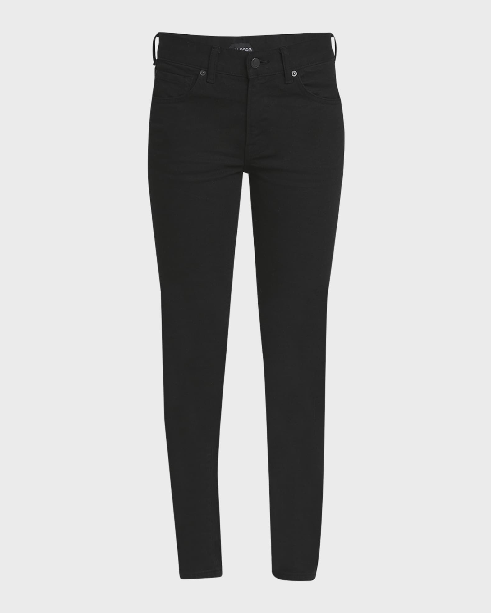 Low-Rise Stretch Twill Denim Skinny-Leg Pants 0