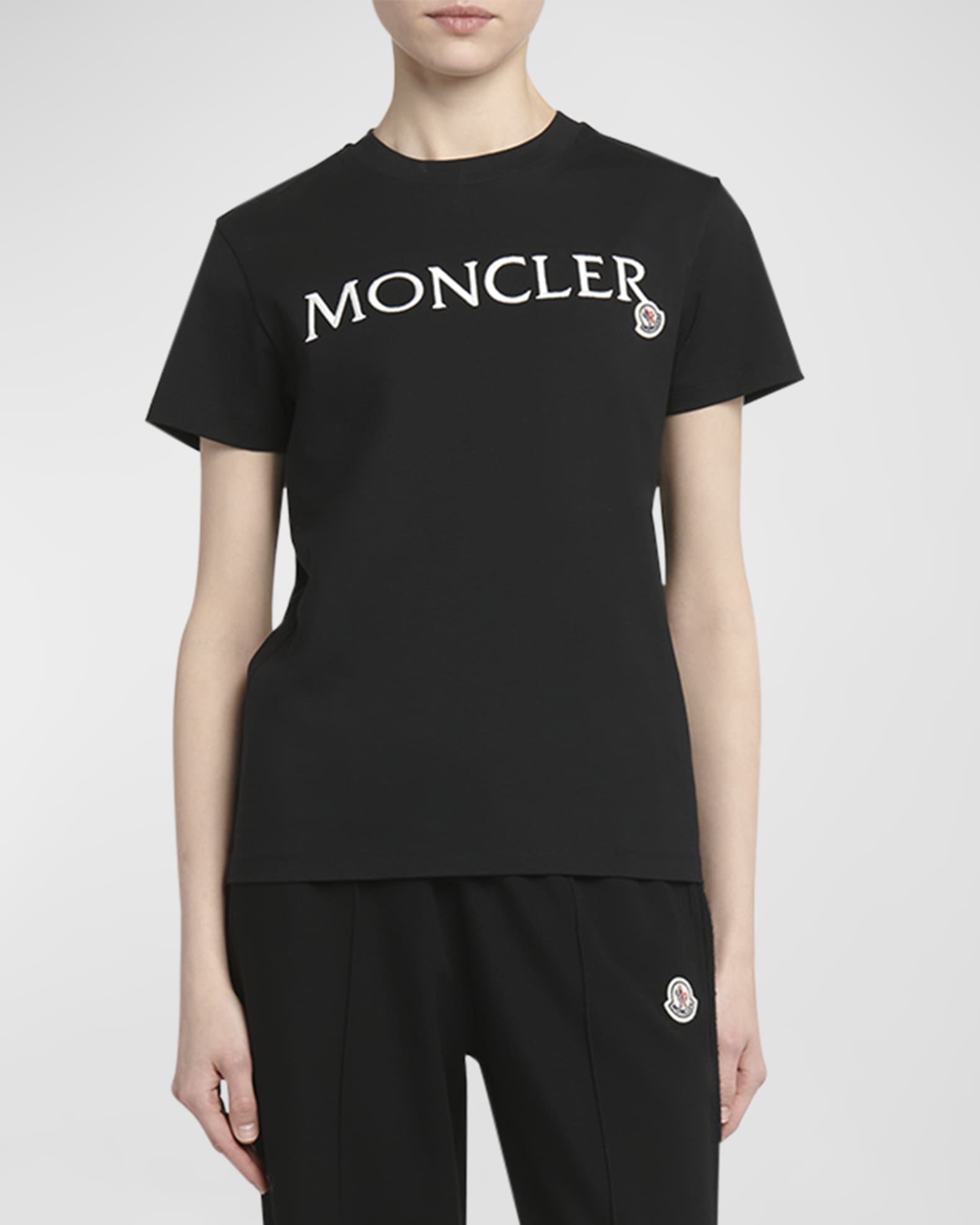 Moncler Embroidered Logo T-Shirt | Neiman Marcus
