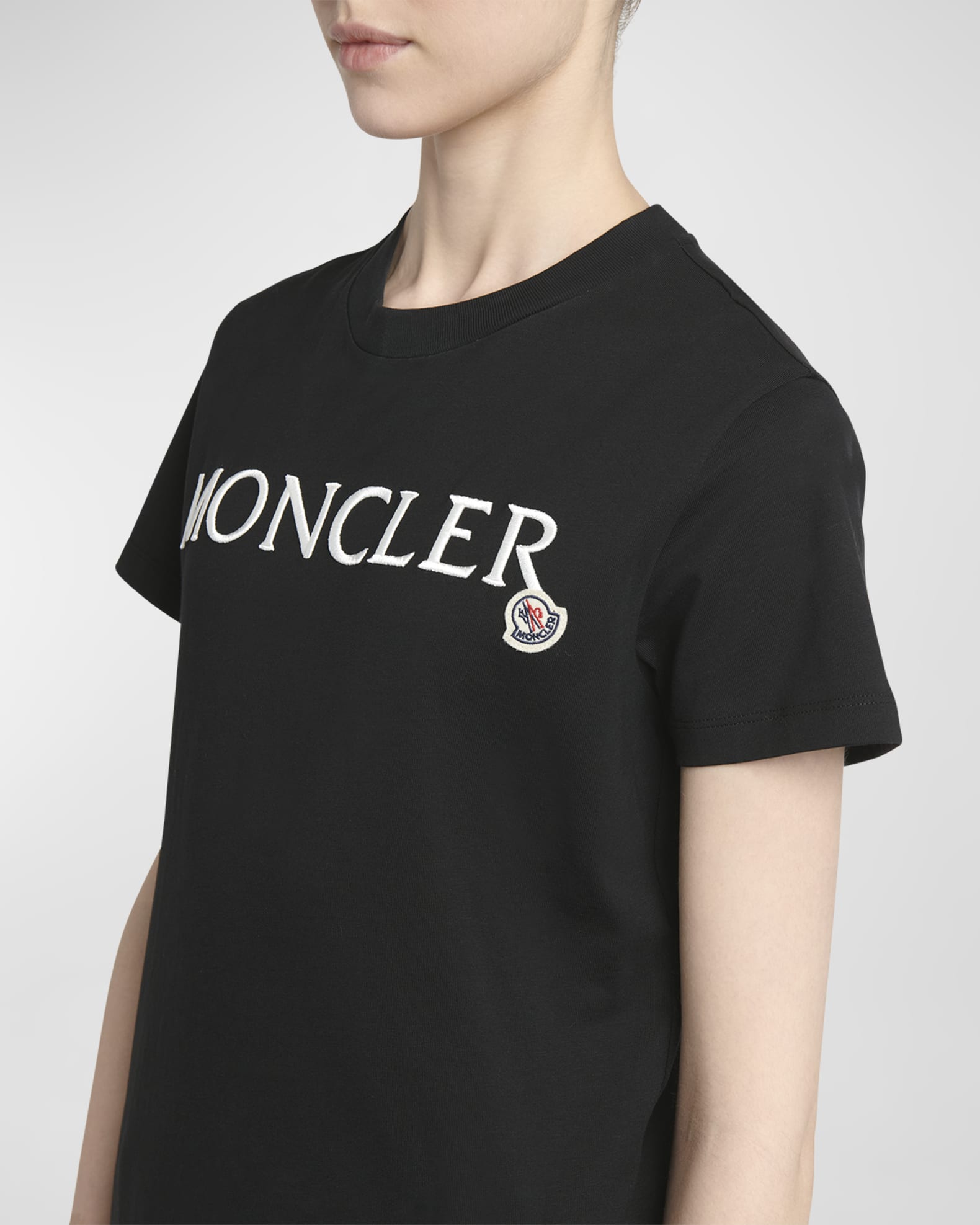 Moncler Embroidered Logo T-Shirt | Neiman Marcus