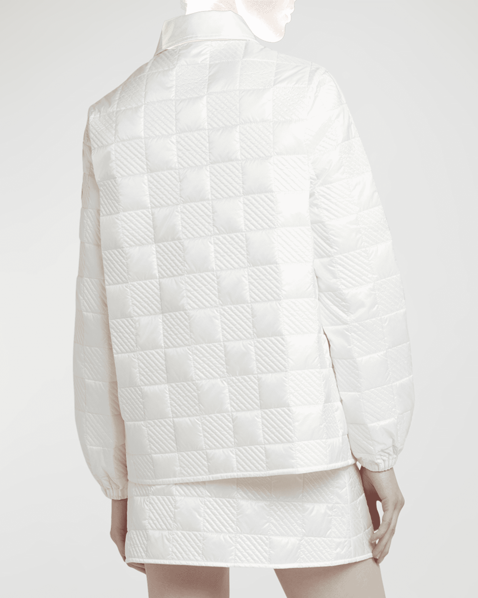 Moncler Checkerboard Quilted Shirt Jacket | Neiman Marcus