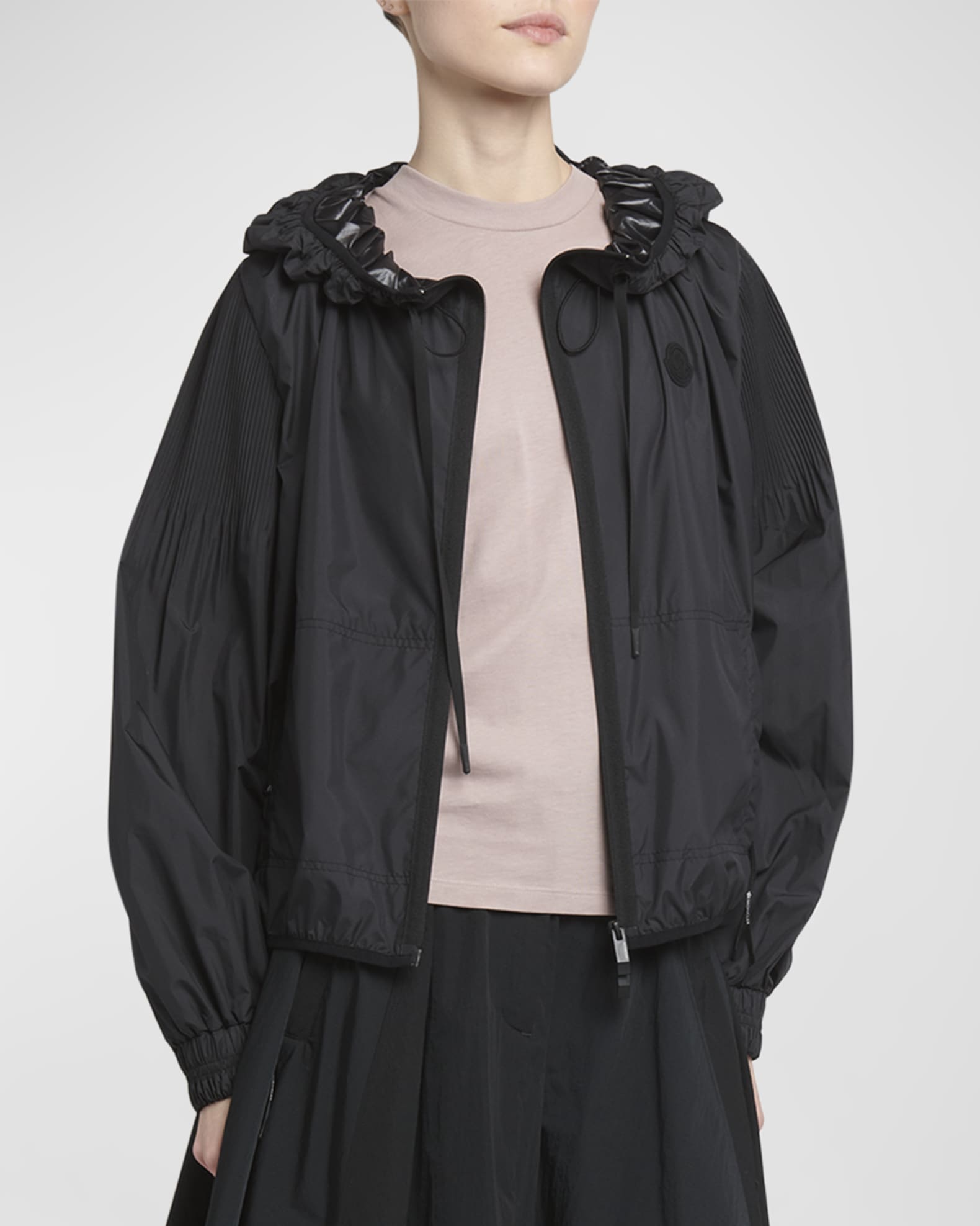 Moncler Auxonne Matte Hooded Windbreaker Jacket - Bergdorf