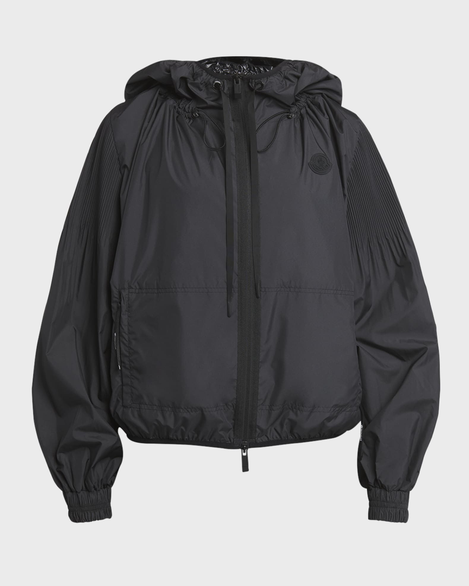 Moncler Auxonne Matte Hooded Windbreaker Jacket Neiman Marcus
