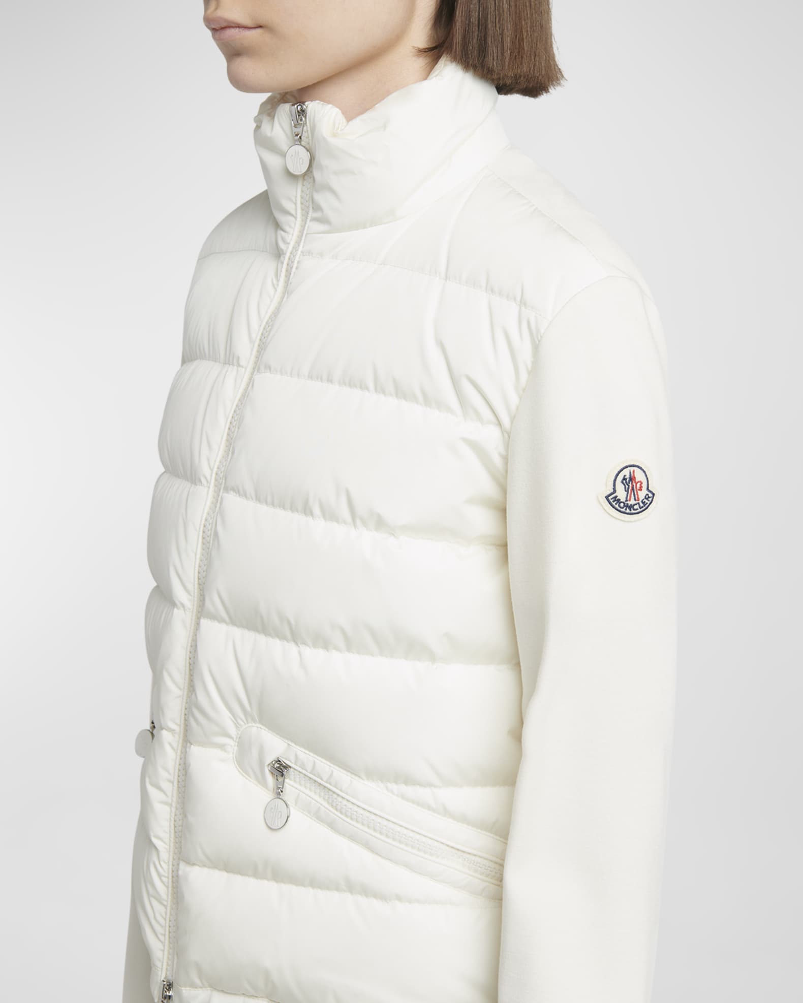 Moncler Quilted Nylon Zip-Up Cardigan | Neiman Marcus Moncler Quilted Nylon Zip-Up Cardigan | Neiman Marcus