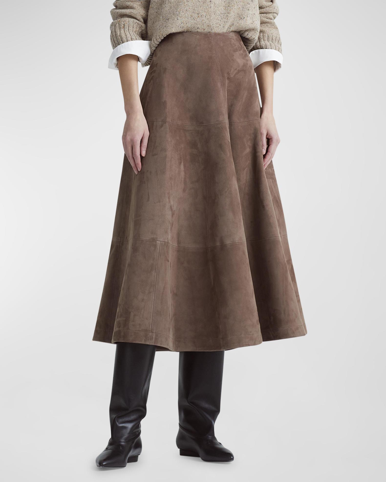 AROHA SUEDE MIDI SKIRT