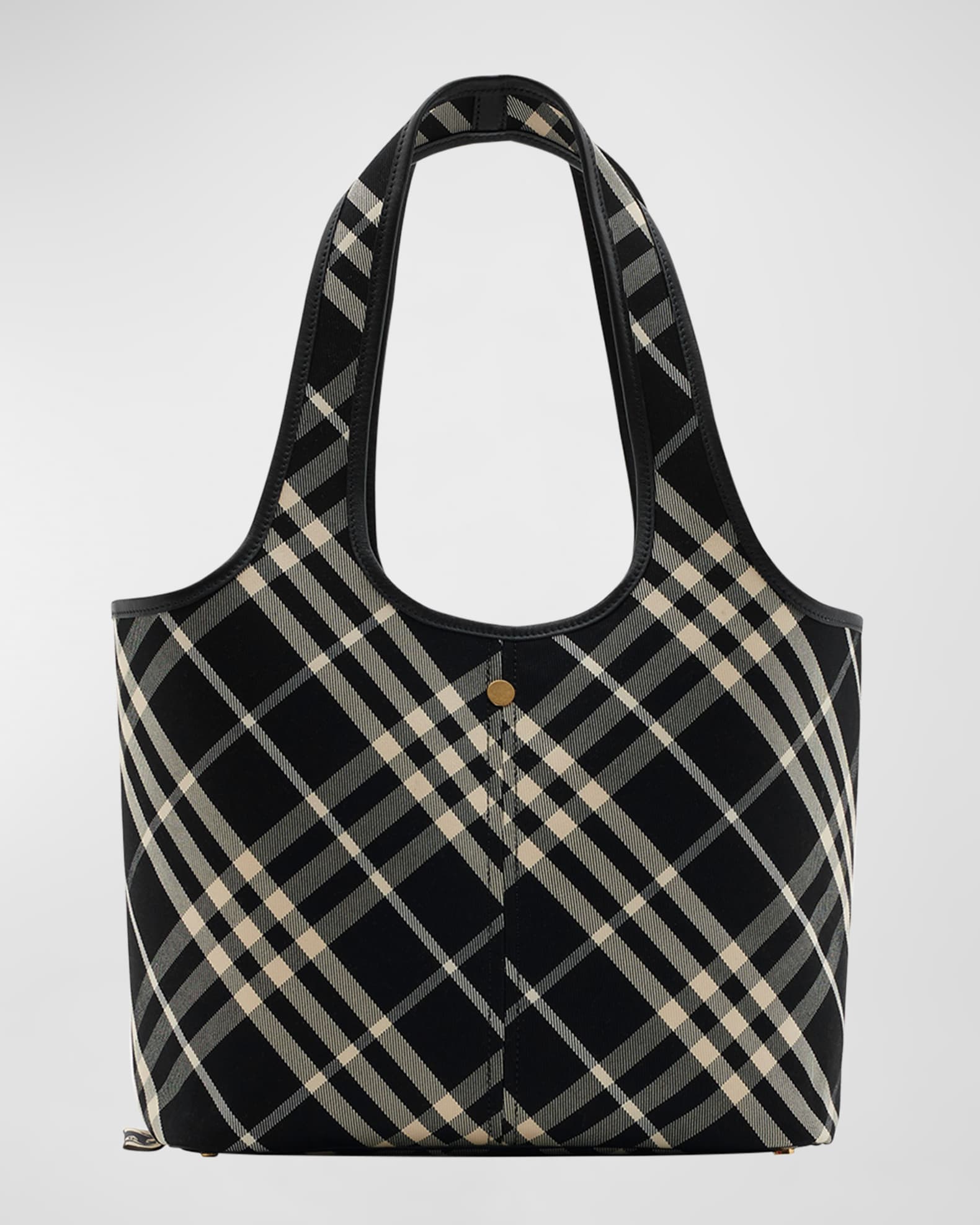 Burberry Small Check Canvas Tote Bag Neiman Marcus