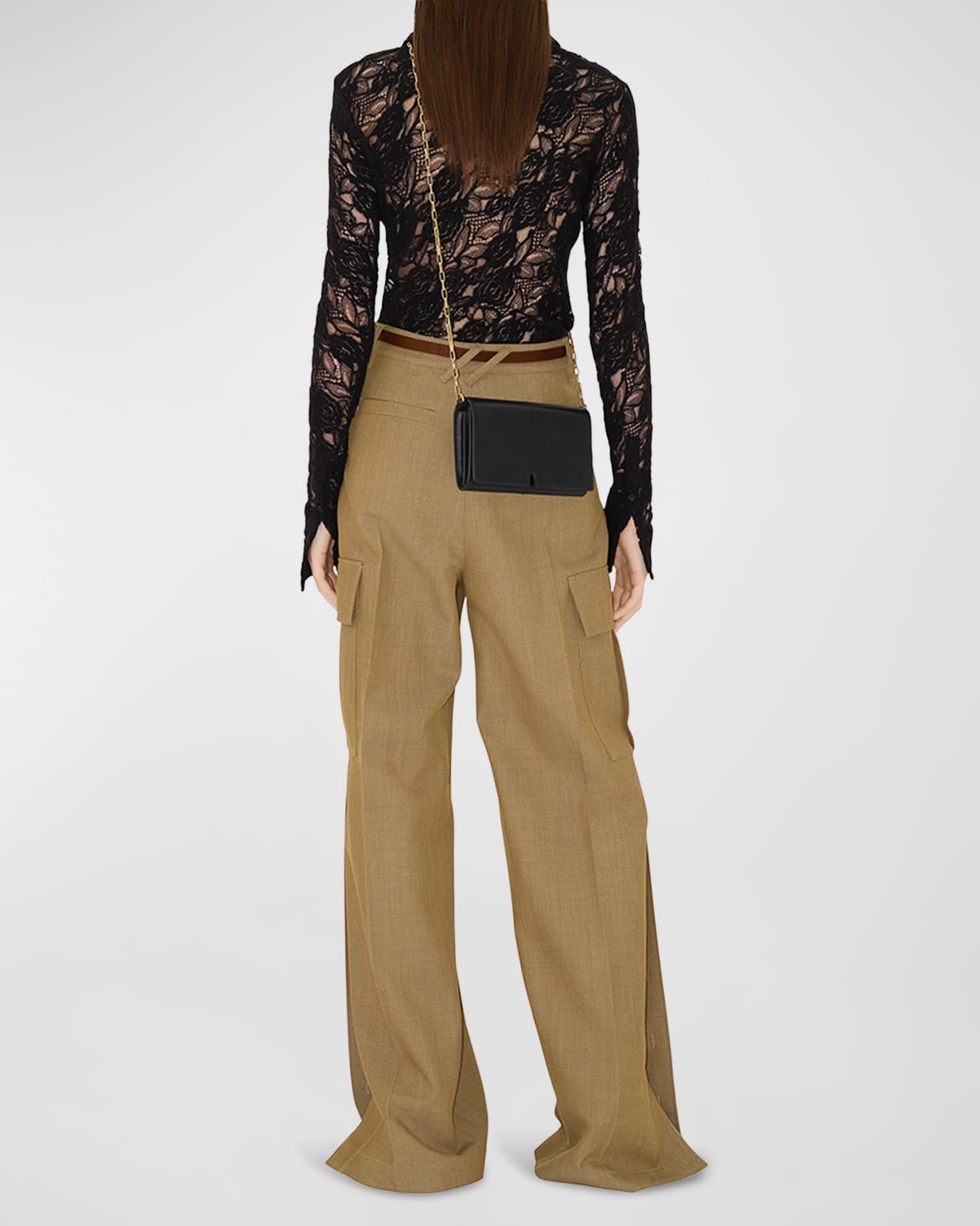 Burberry Snip Flap Leather Wallet on Chain | Neiman Marcus