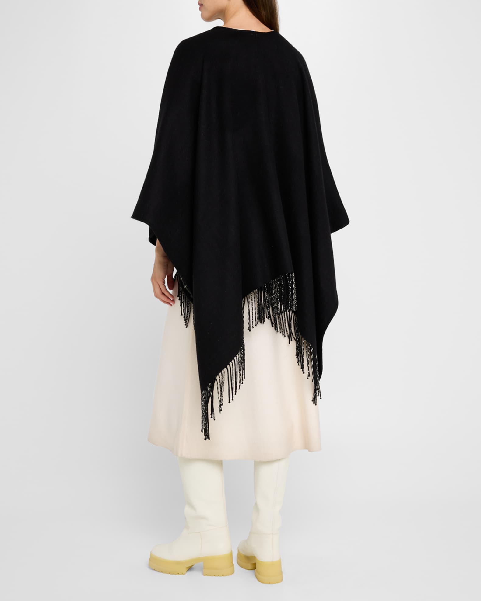 Burberry Charlotte Check Wool Cape | Neiman Marcus