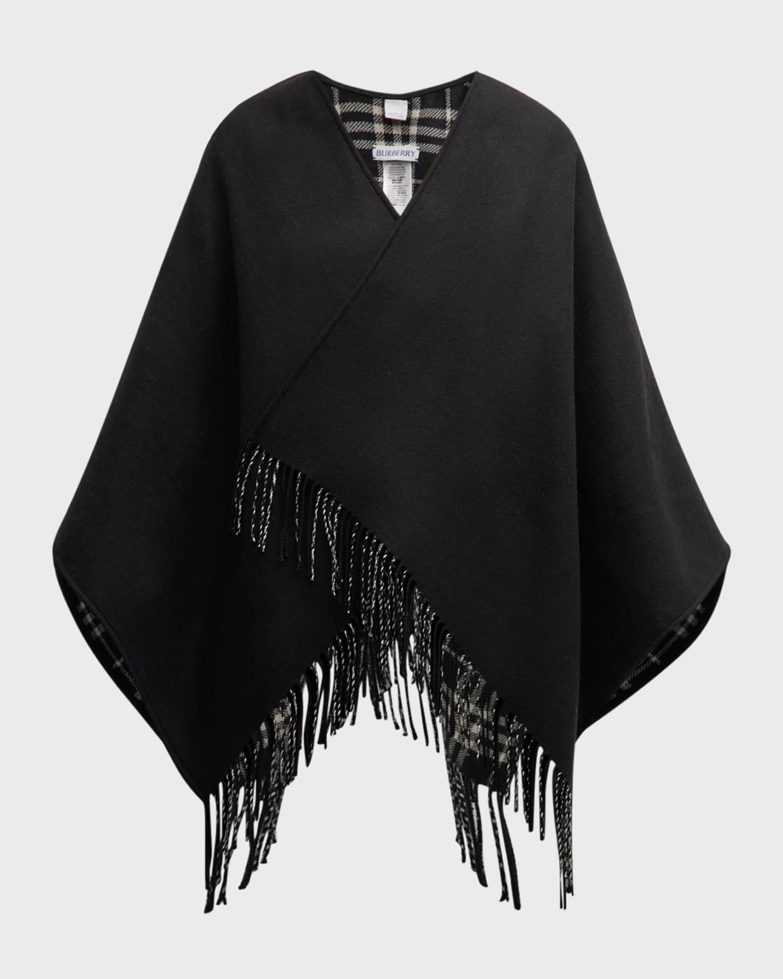 Charlotte Check Wool Cape 0