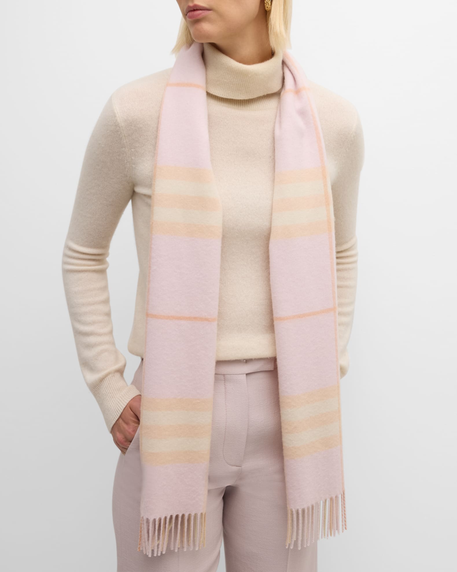 Giant Check Cashmere Scarf  1