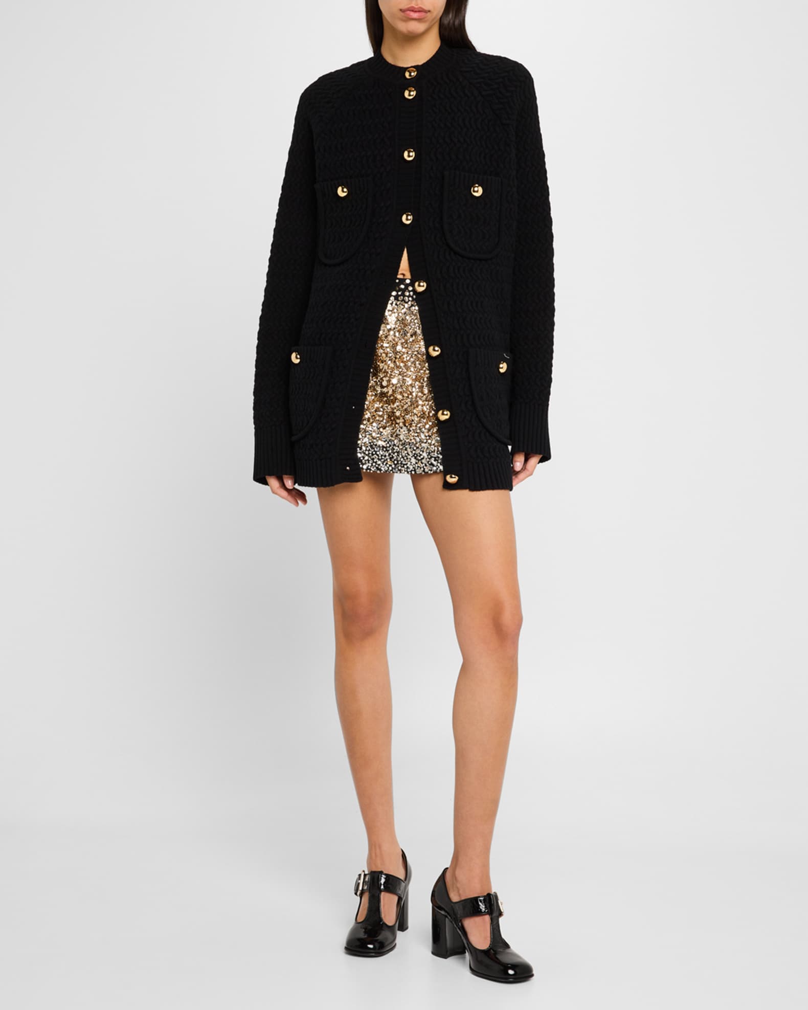 Front Pockets Knit Cardigan 1