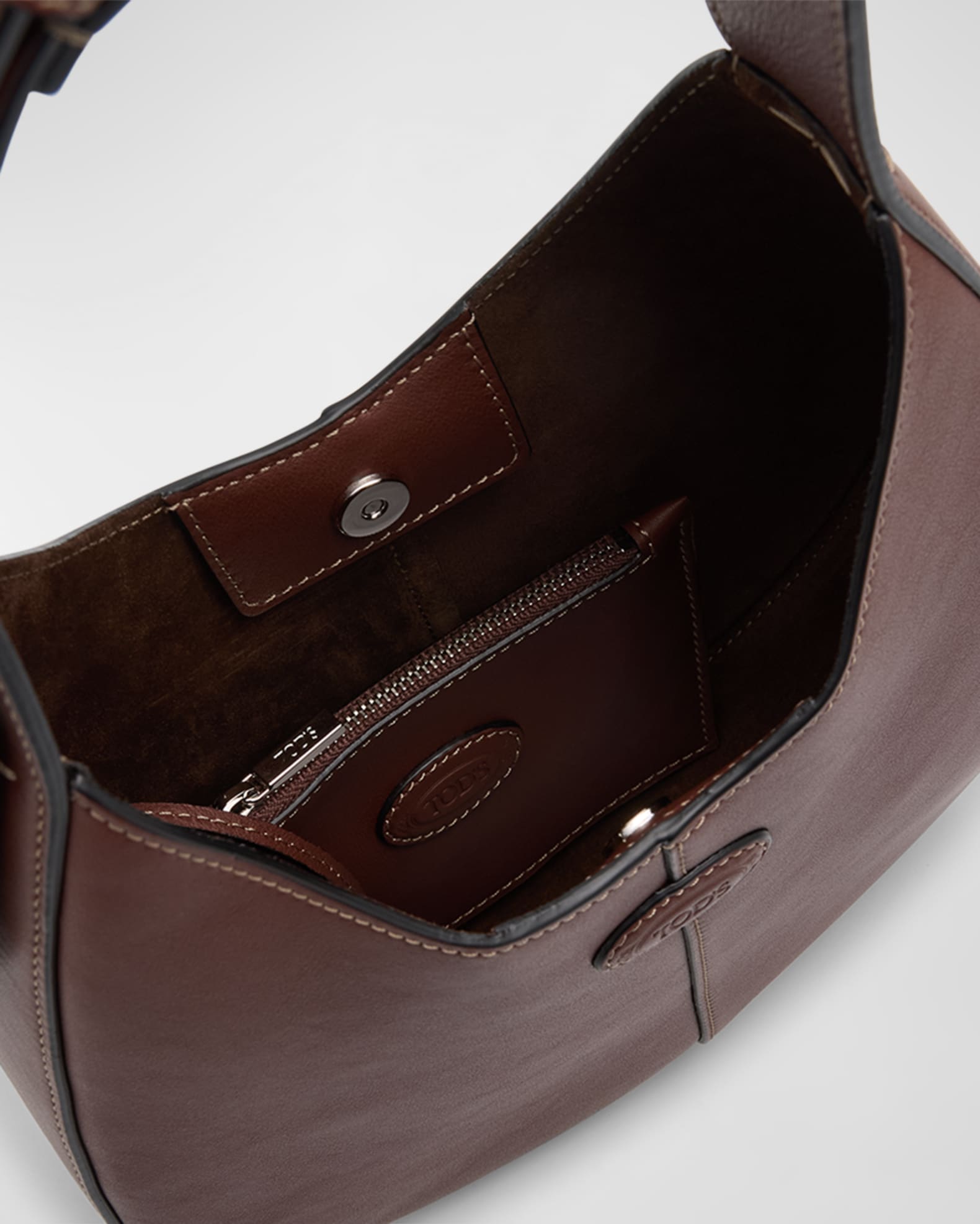 ハンドバッグ TOD'S DI BAG MINI LEATHER HANDBAG Woman BROWN Tod's Di Bag Bauletto in Leather Mini