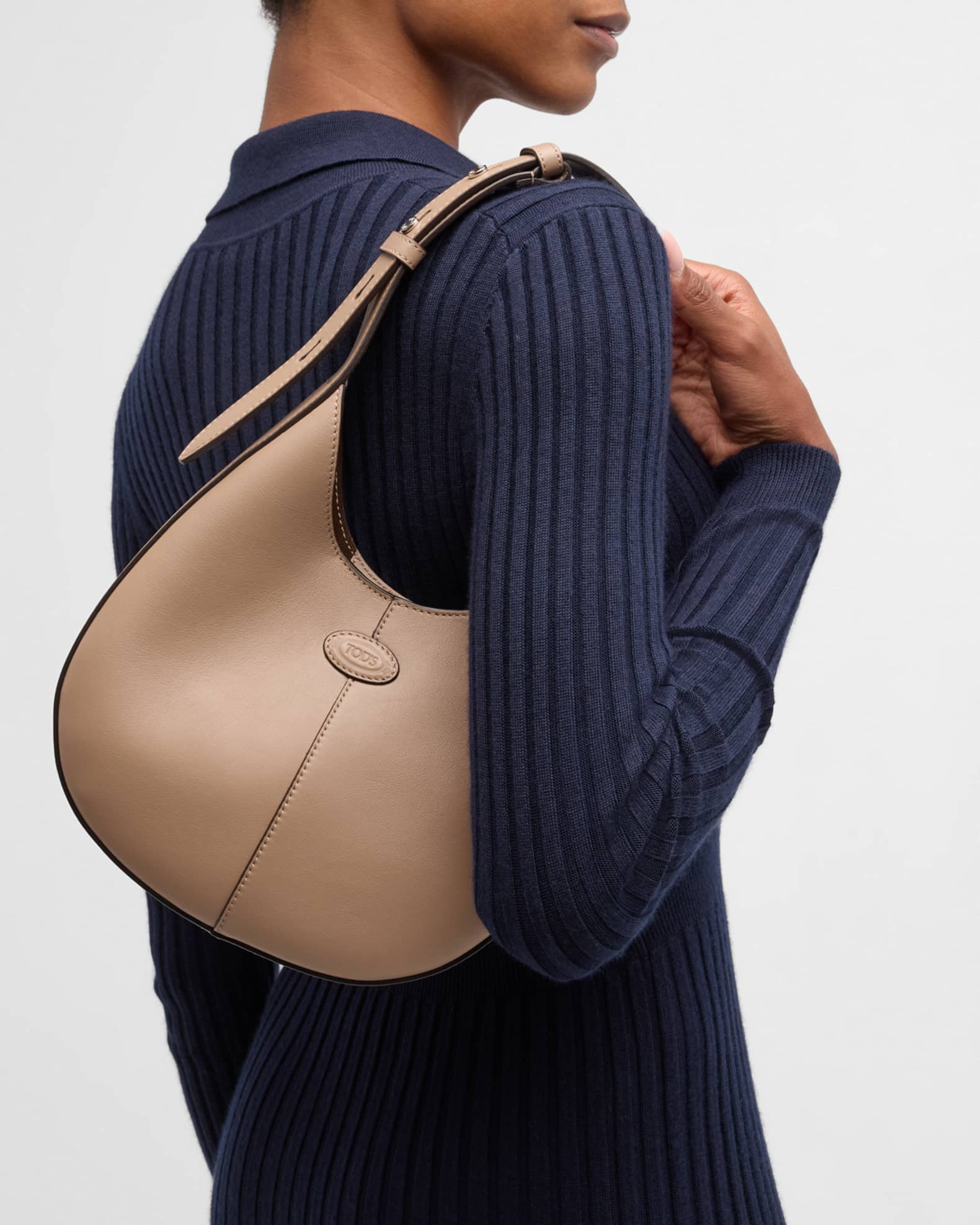 Tod's Di Mini Leather Hobo Bag | Neiman Marcus