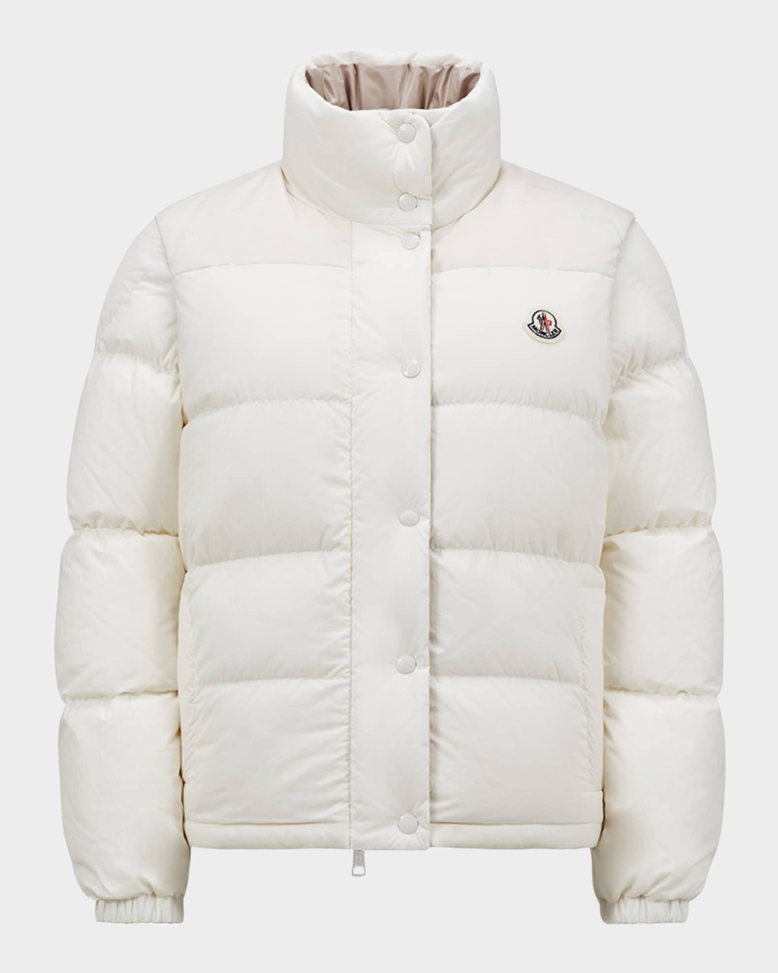 Moncler stand collar puffer jacket deals