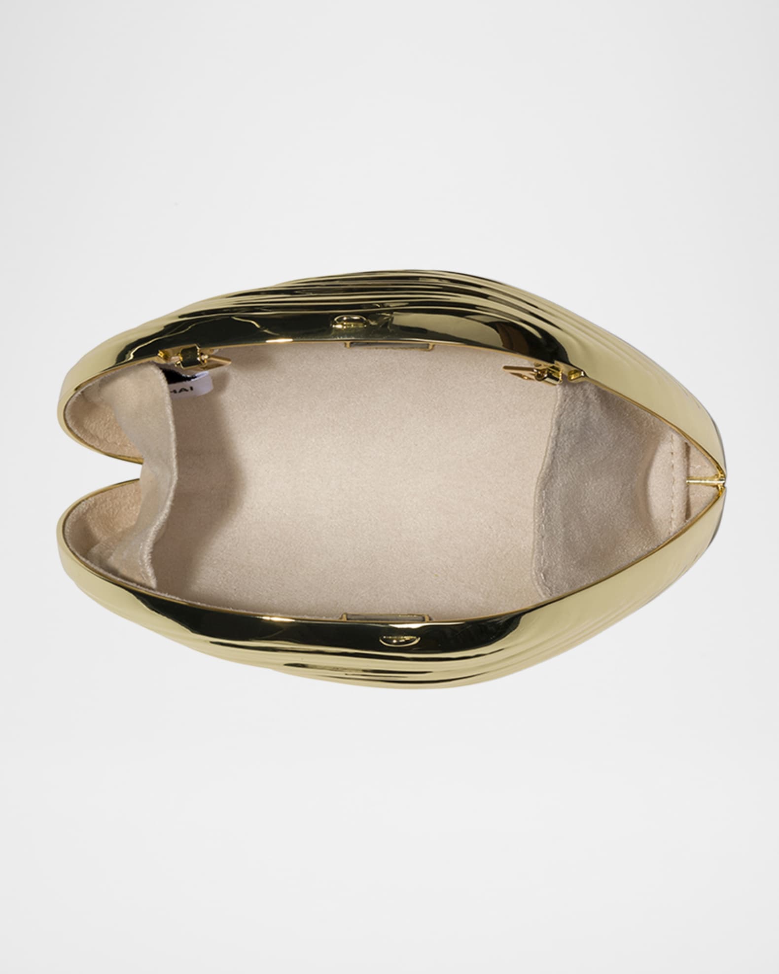 Gold Mini Bridget Oyster Shell Clutch Simkhai