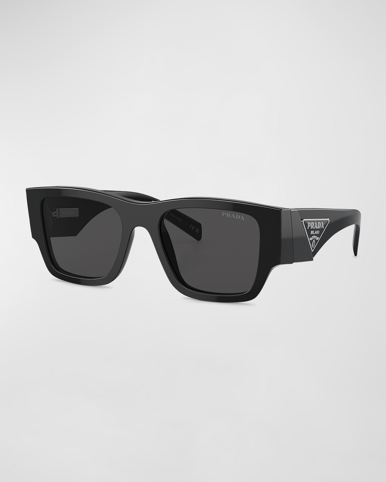 Prada Men's PR 02ZSF Acetate Rectangle Sunglasses | Neiman Marcus