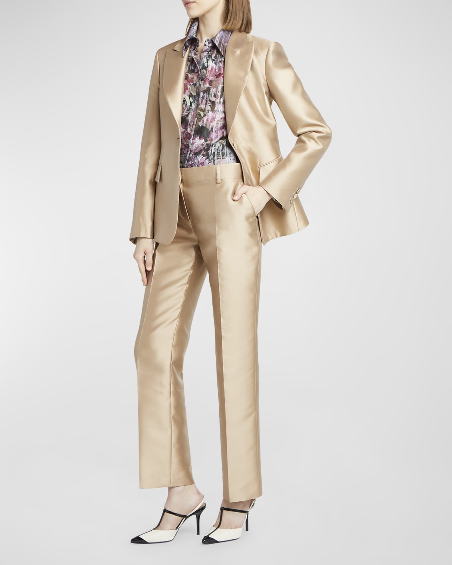 アウターその他 A FERRETTI Woman Blazer Multicolor 05070129 1085 ALBERTA FERRETTI Wool-blend blazer | THE OUTNET