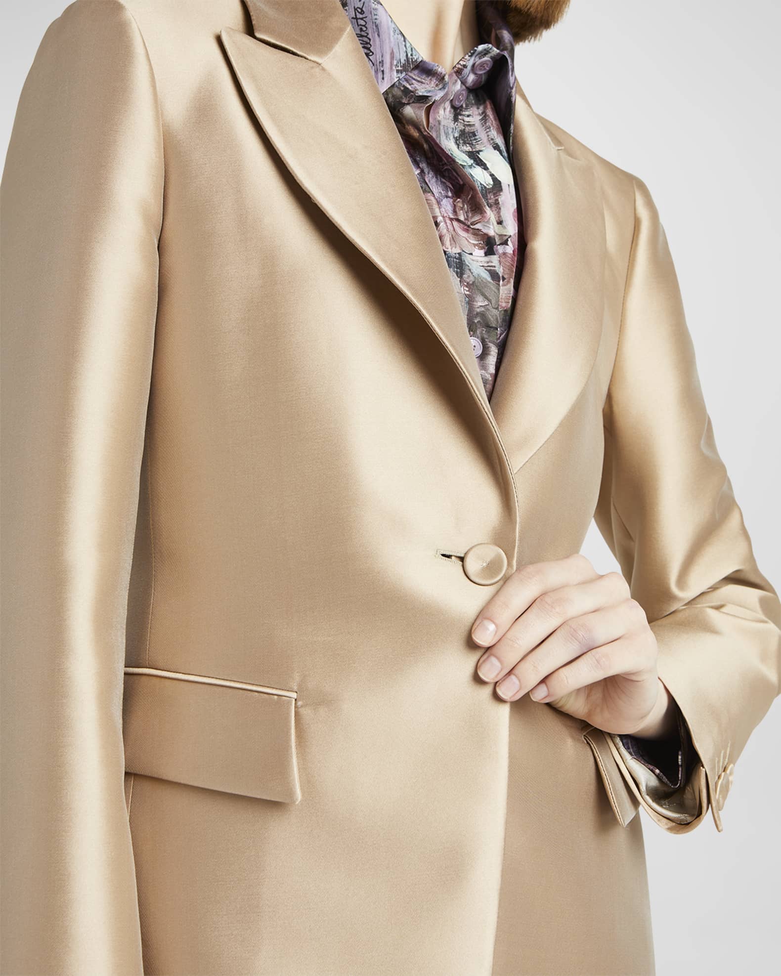 ジャケット A FERRETTI Mikado jacket Beige J05221625 Aeffe_2Farticle_imgs_2FAEF251U