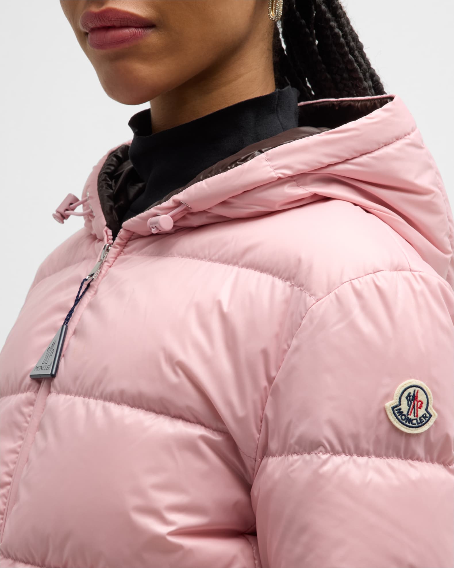 【関税込み】Moncler ピンク Bayard ダウンジャケット Moncler Bayard Quilted Nylon Down Jacket | italist