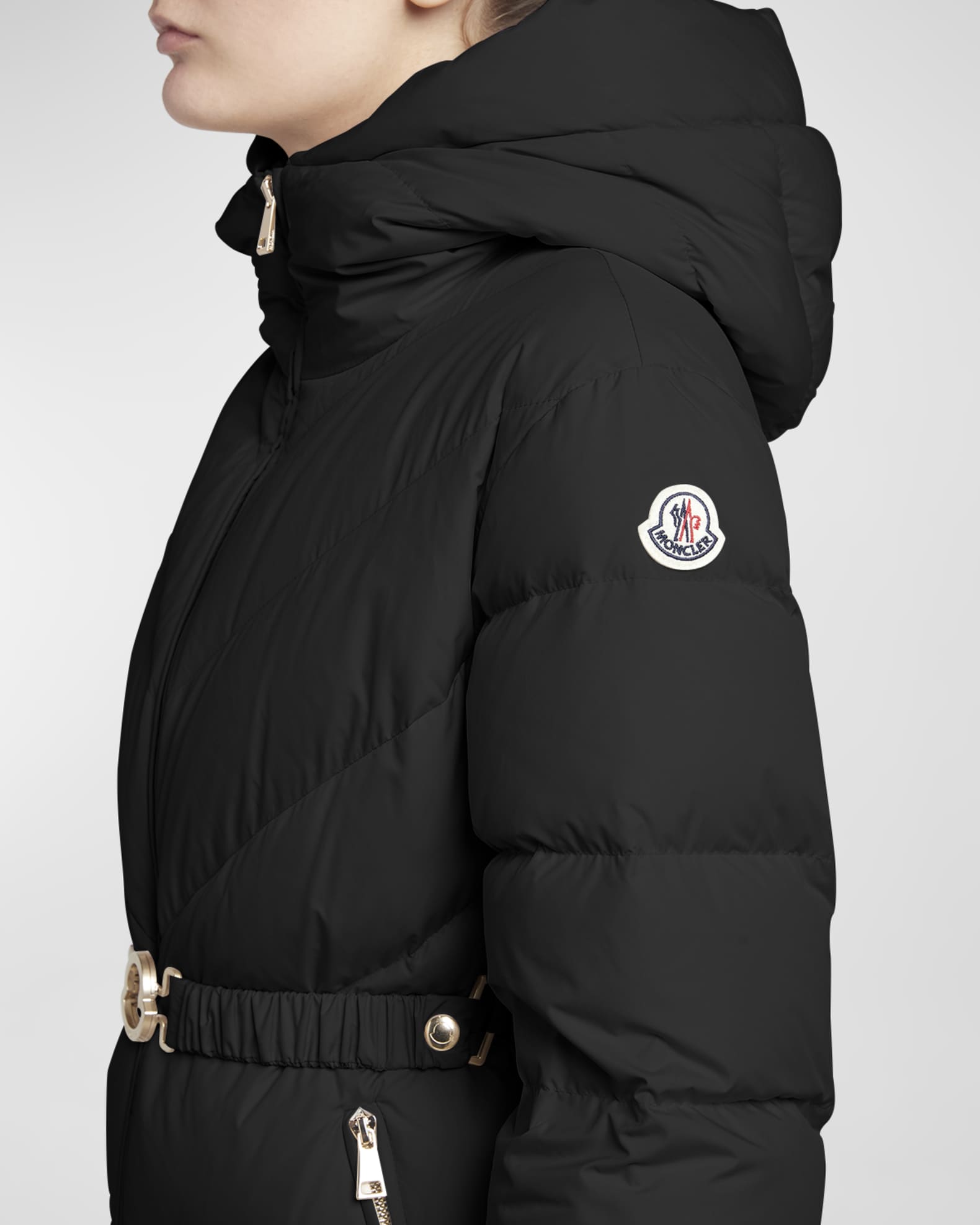 ◆ベルトが可愛い◆モンクレール Moncler BROSSE Moncler Brosse Belted Puffer Jacket | Neiman Marcus