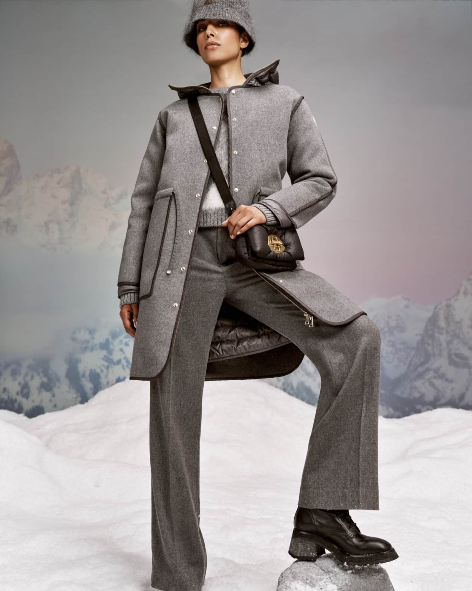 MONCLER 2024/25秋冬新作 3WAY ウール&カシミヤコート BONREPOS MONCLER 2024/25秋冬新作 3WAY ウール&カシミヤコート BONREPOS