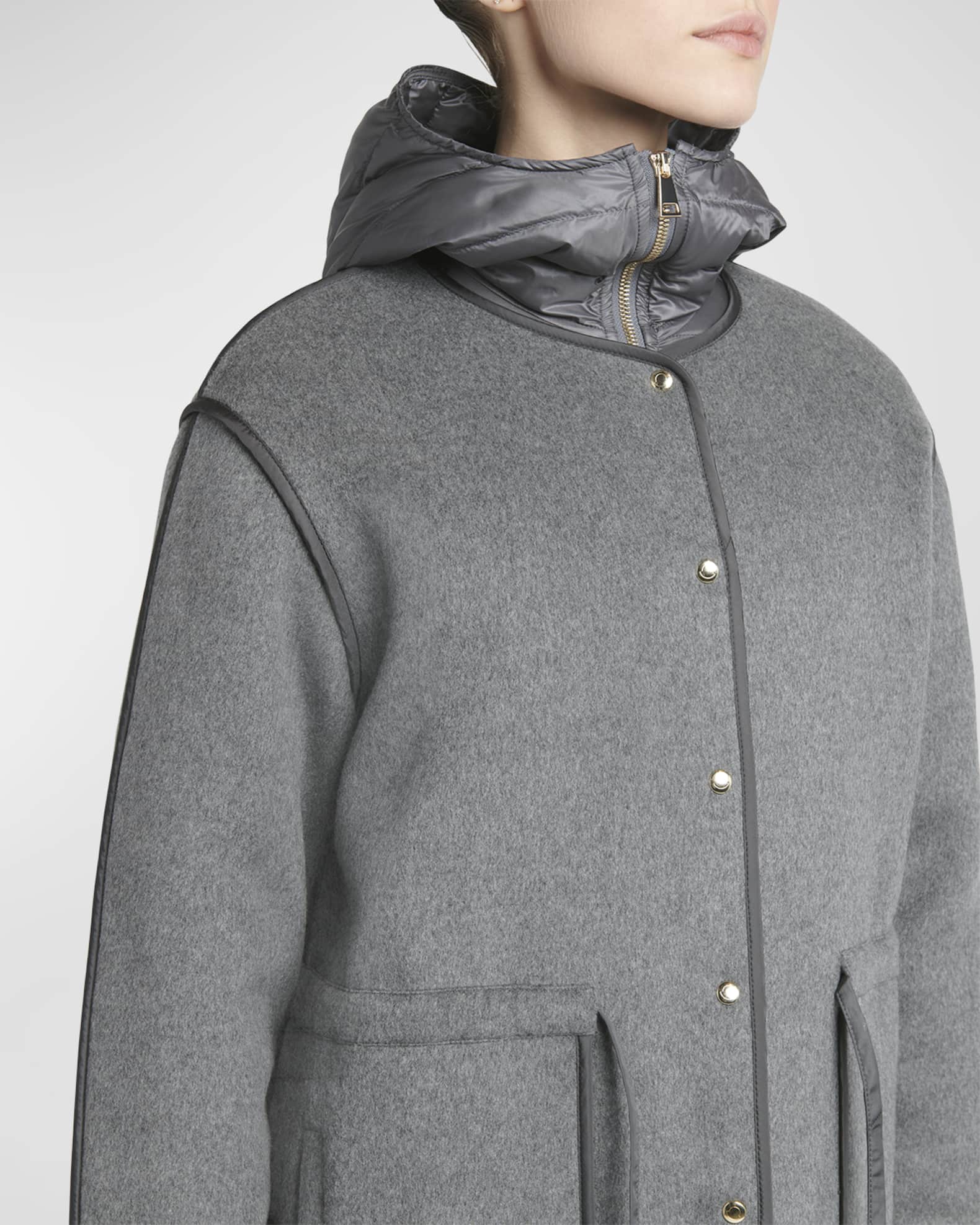 Moncler Bonrepos 3-in-1 Cashmere-Blend Long Coat | Neiman Marcus
