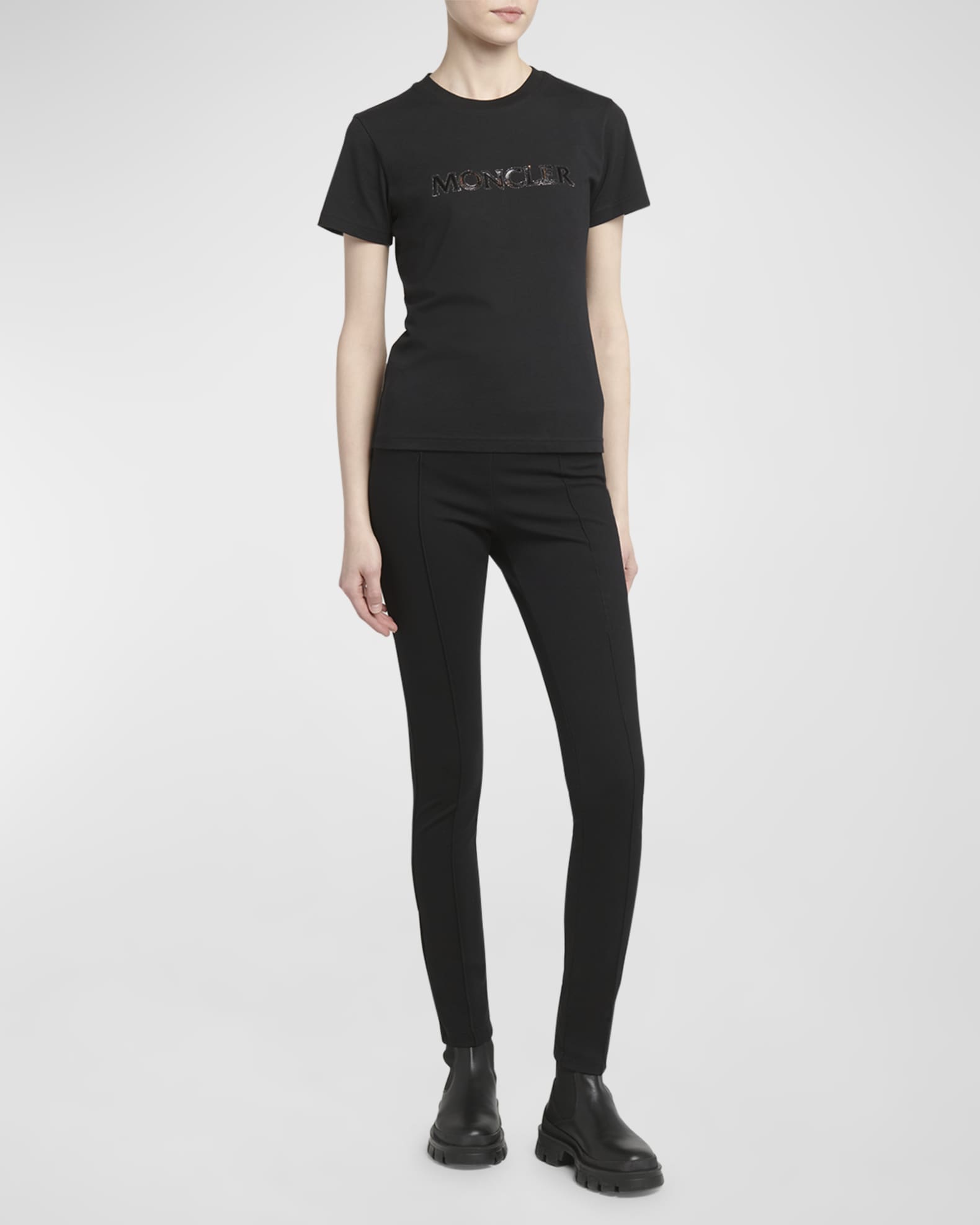 Logo Embroidered Cotton T-Shirt 1
