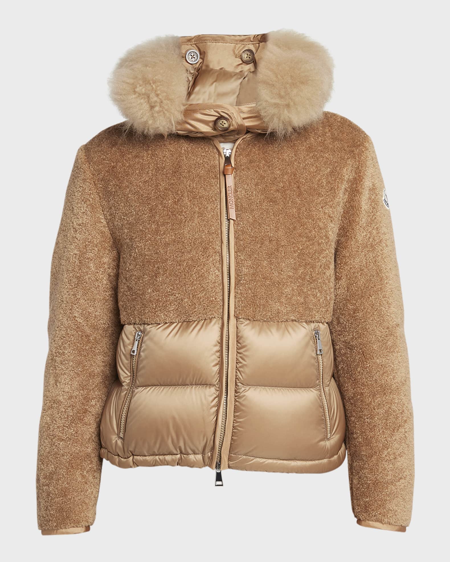 Marne Teddy Combo Puffer Jacket 0