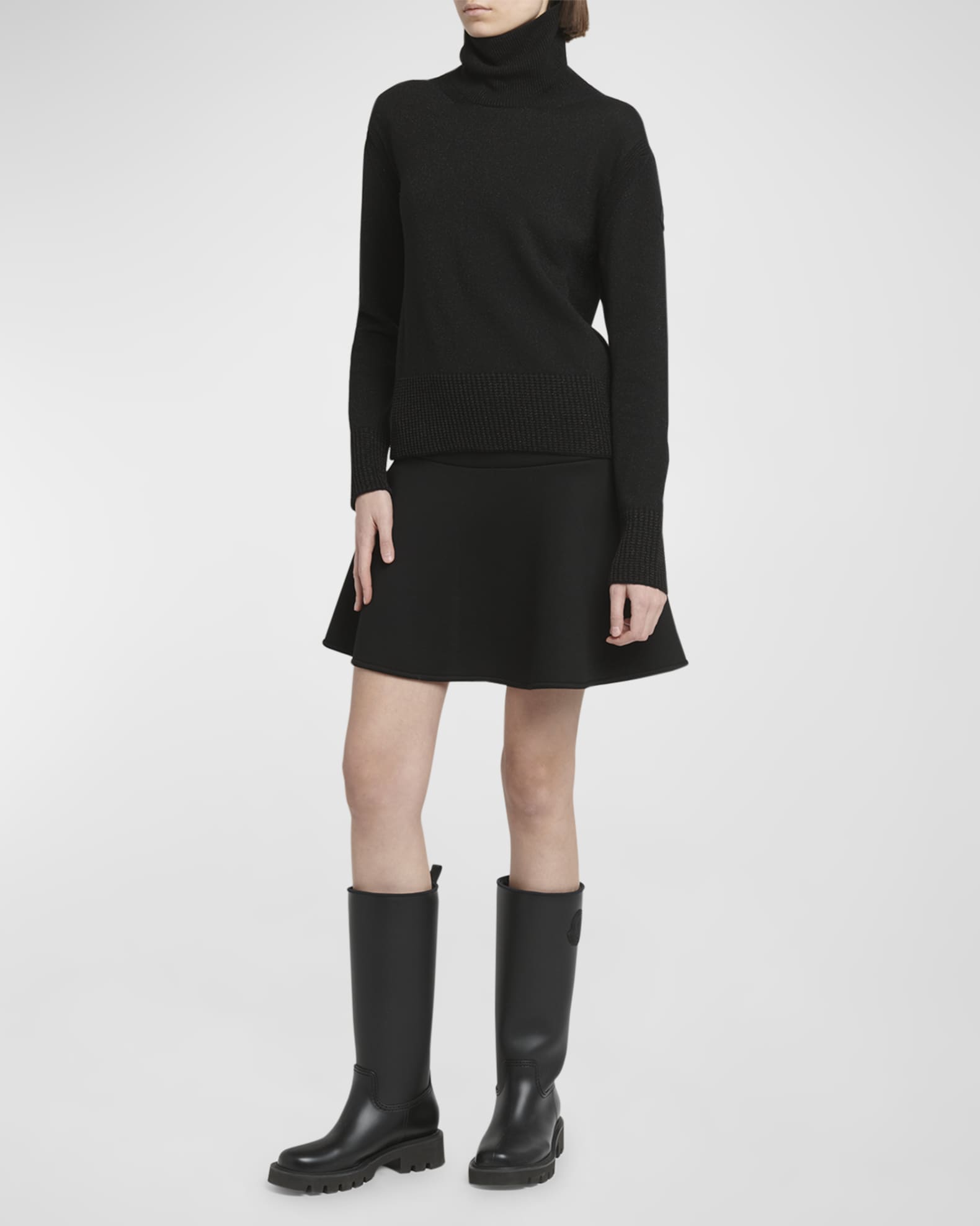Wool Lurex Turtleneck Sweater  1