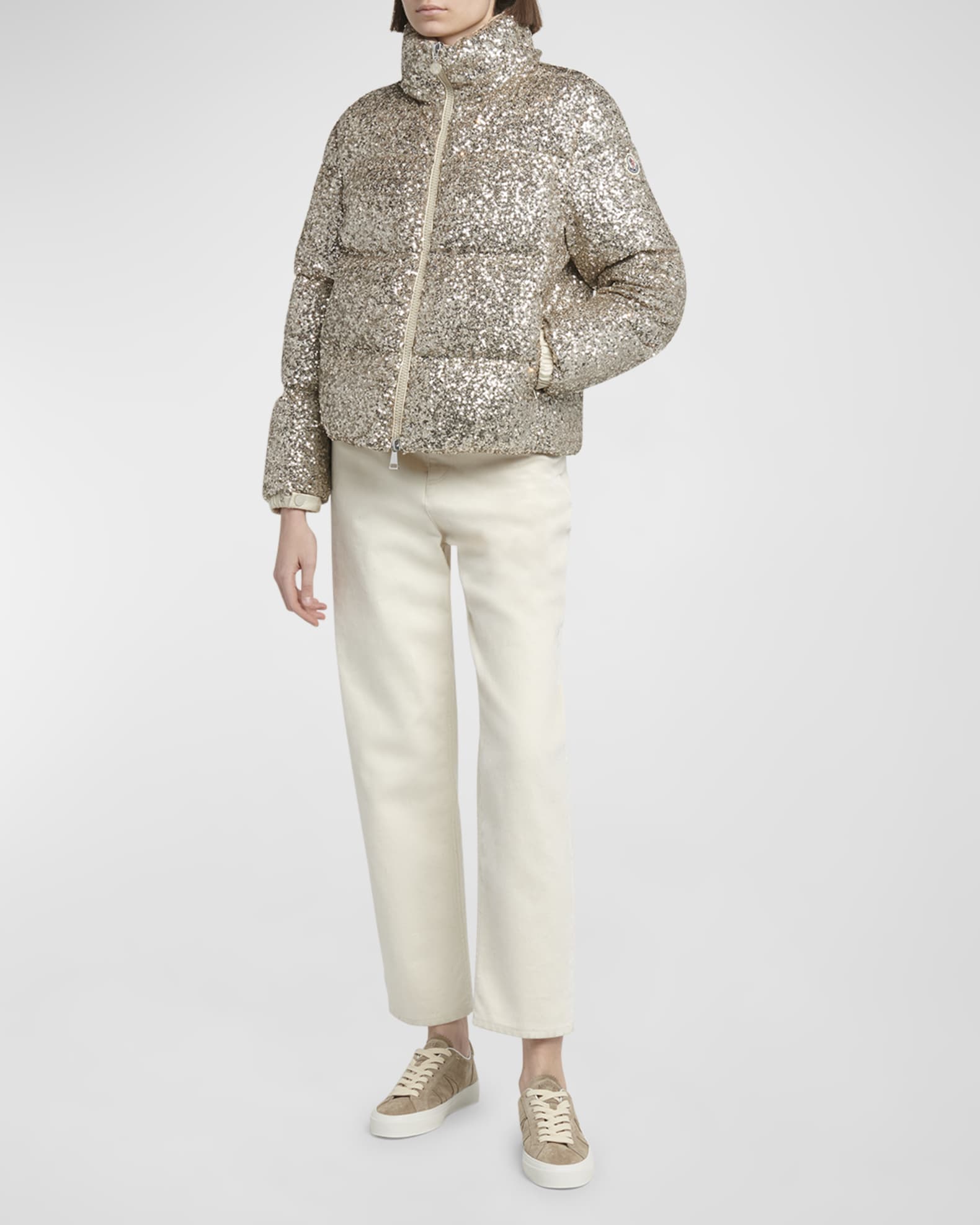 【当店限定販売】 Moncler Anternes Sparkling Sequined Puffer Jacket | Neiman ジャケット・アウター